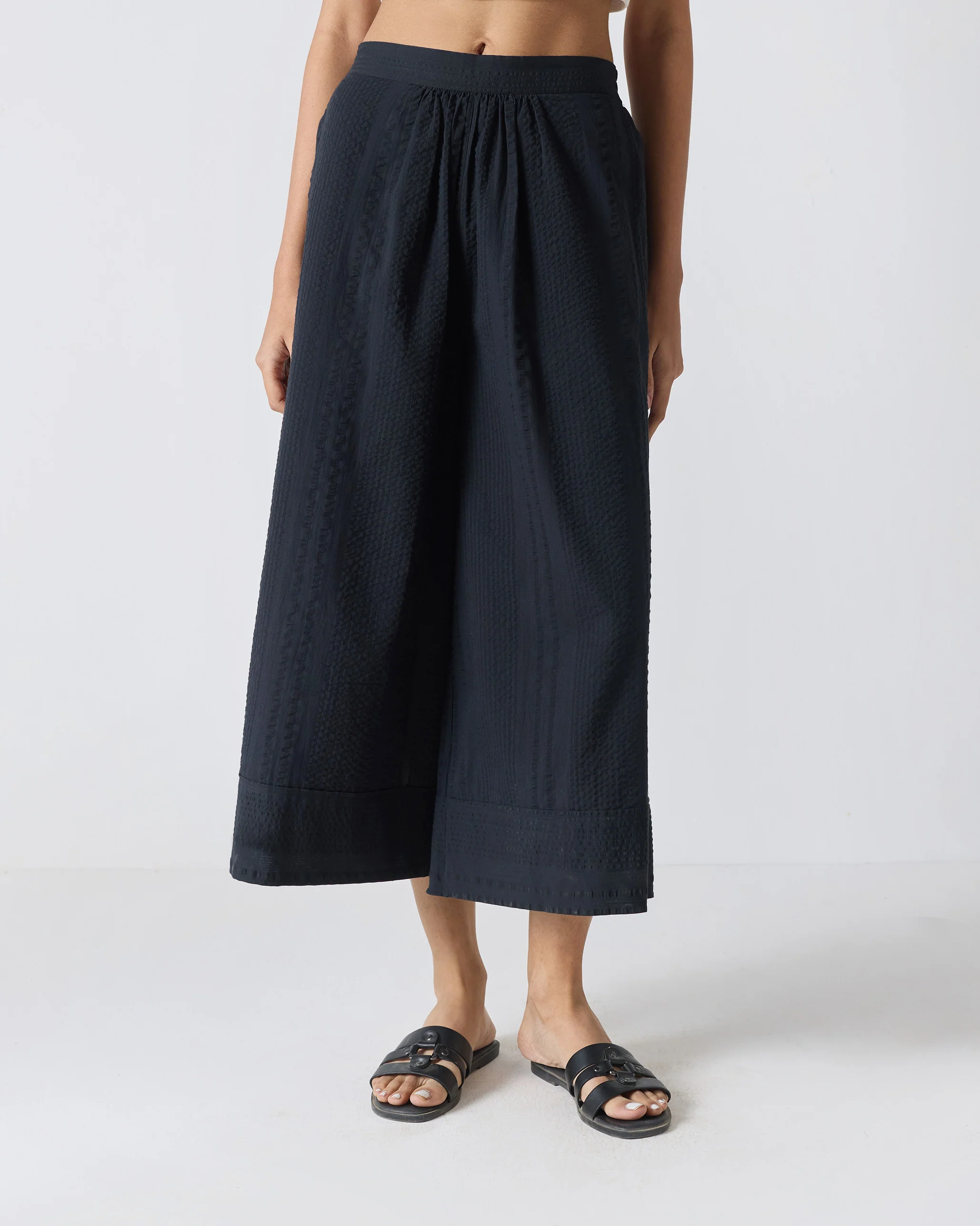 Picnic Culottes - Black Seersucker - Image 2