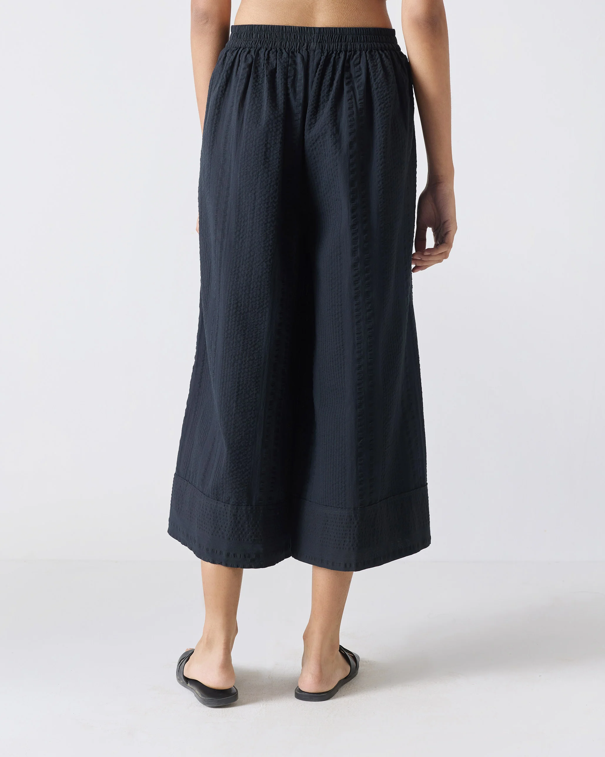 Picnic Culottes - Black Seersucker - Image 4