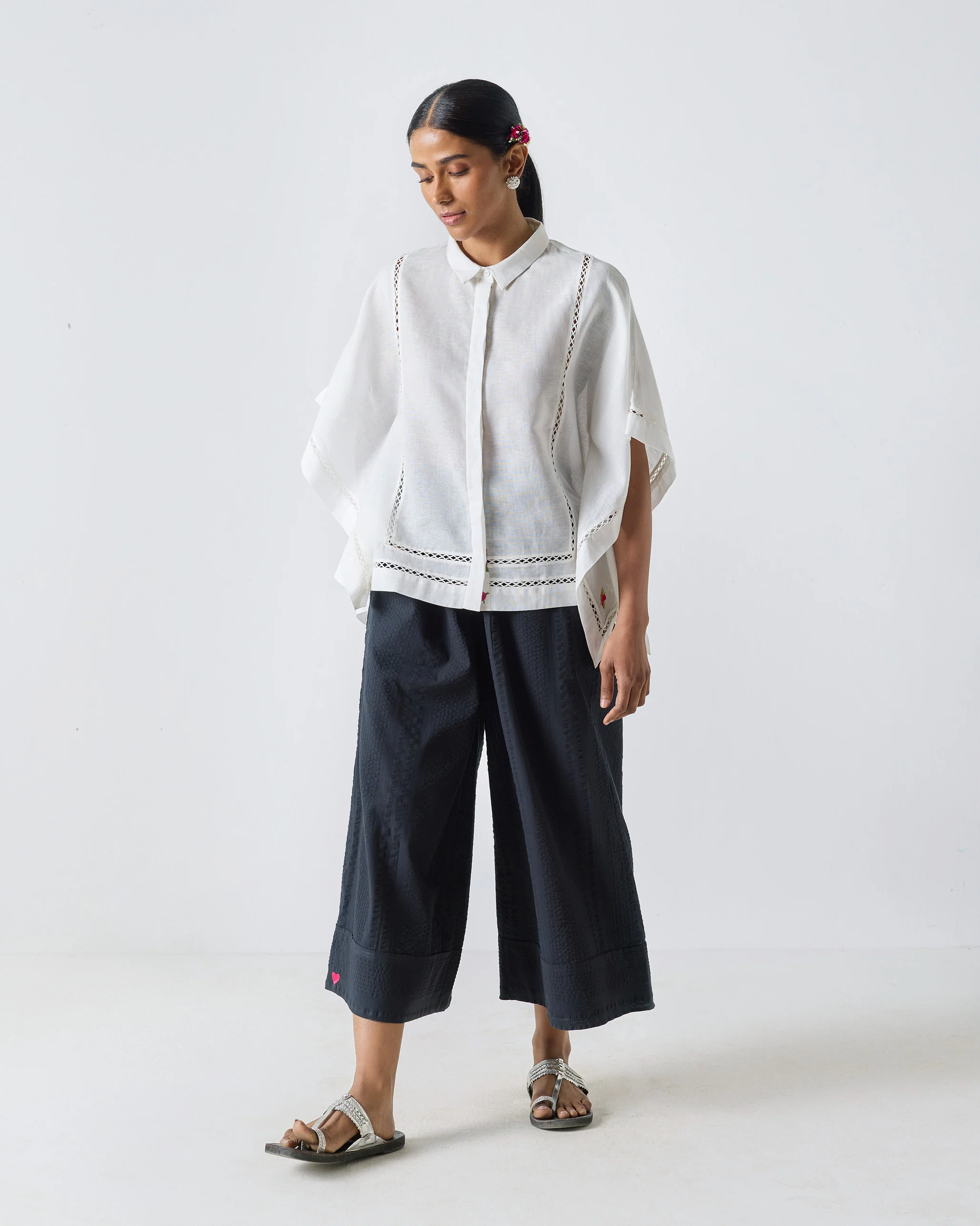 Picnic Culottes - Black Seersucker - Image 5