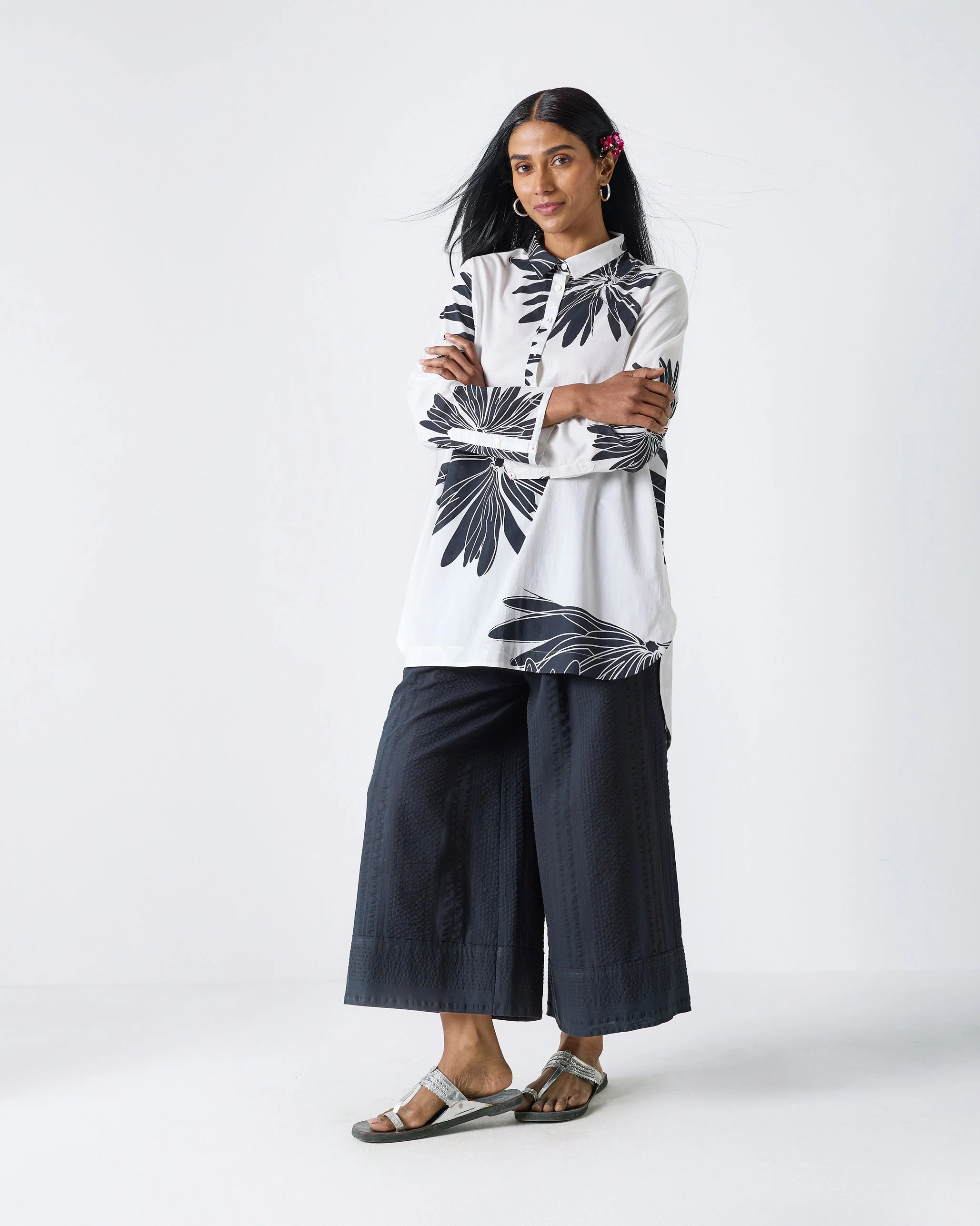 Picnic Culottes - Black Seersucker - Image 6