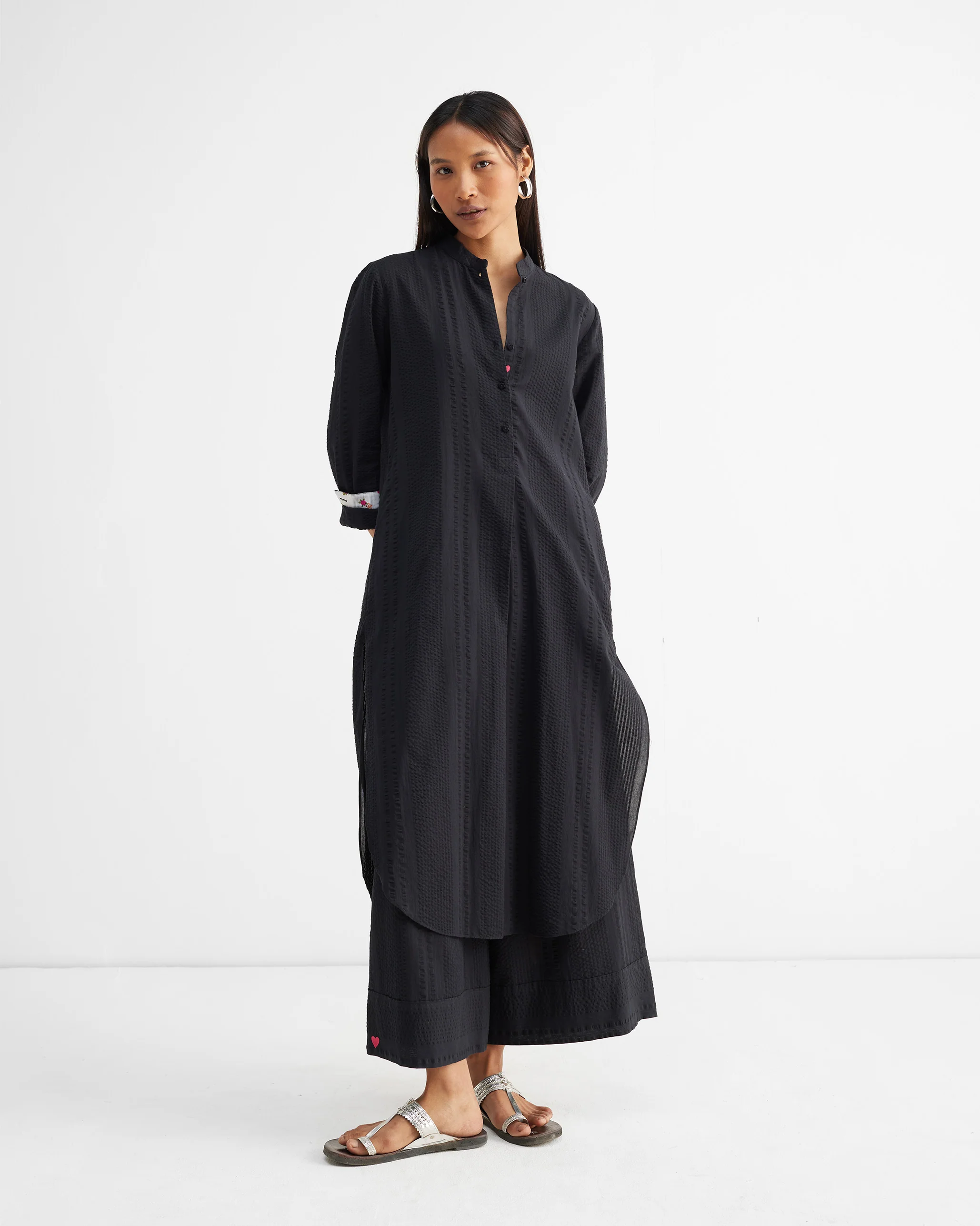Basic Long Length - Black Seersucker - Image 6
