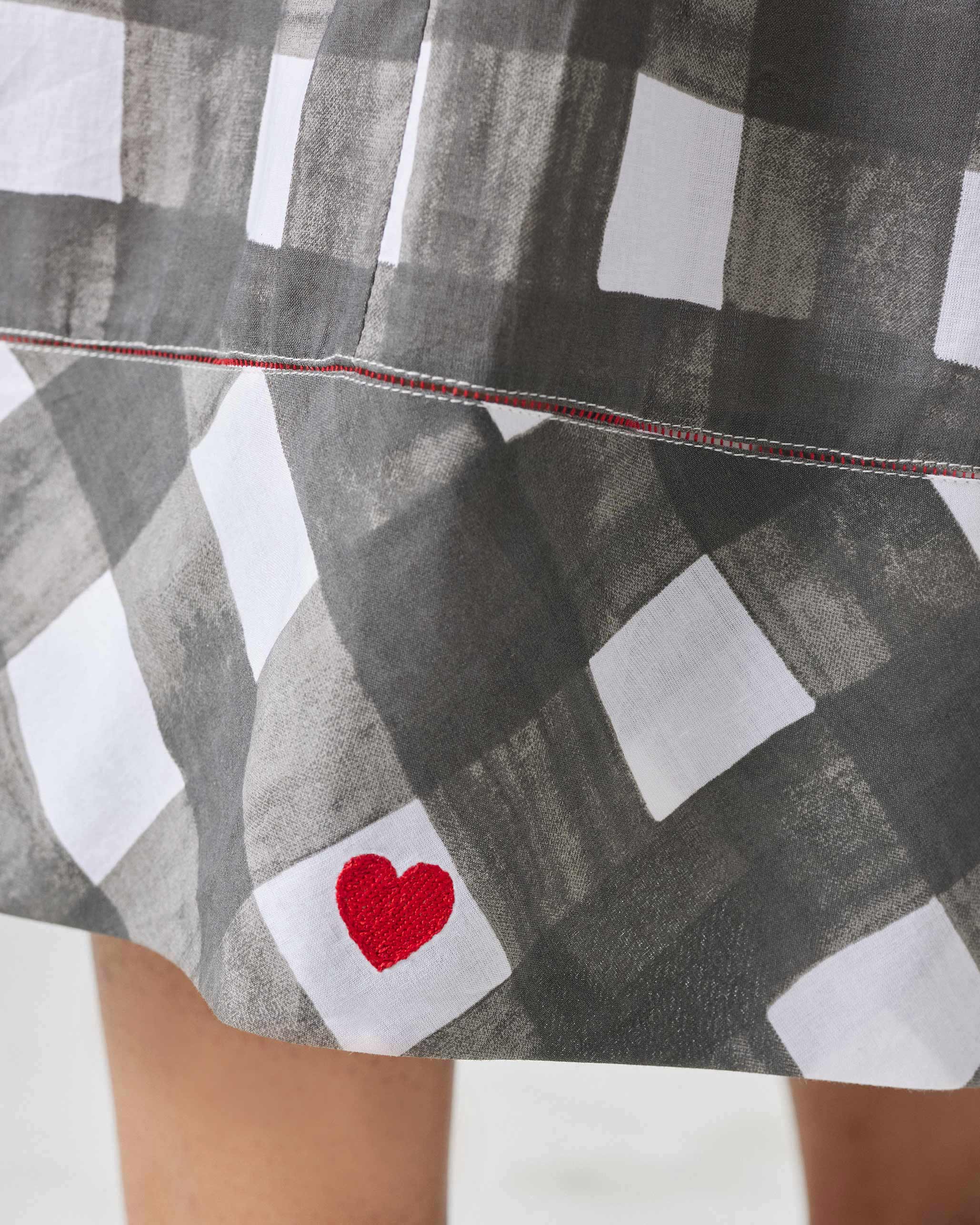 Picnic Culottes - Charcoal & White Print - Image 4