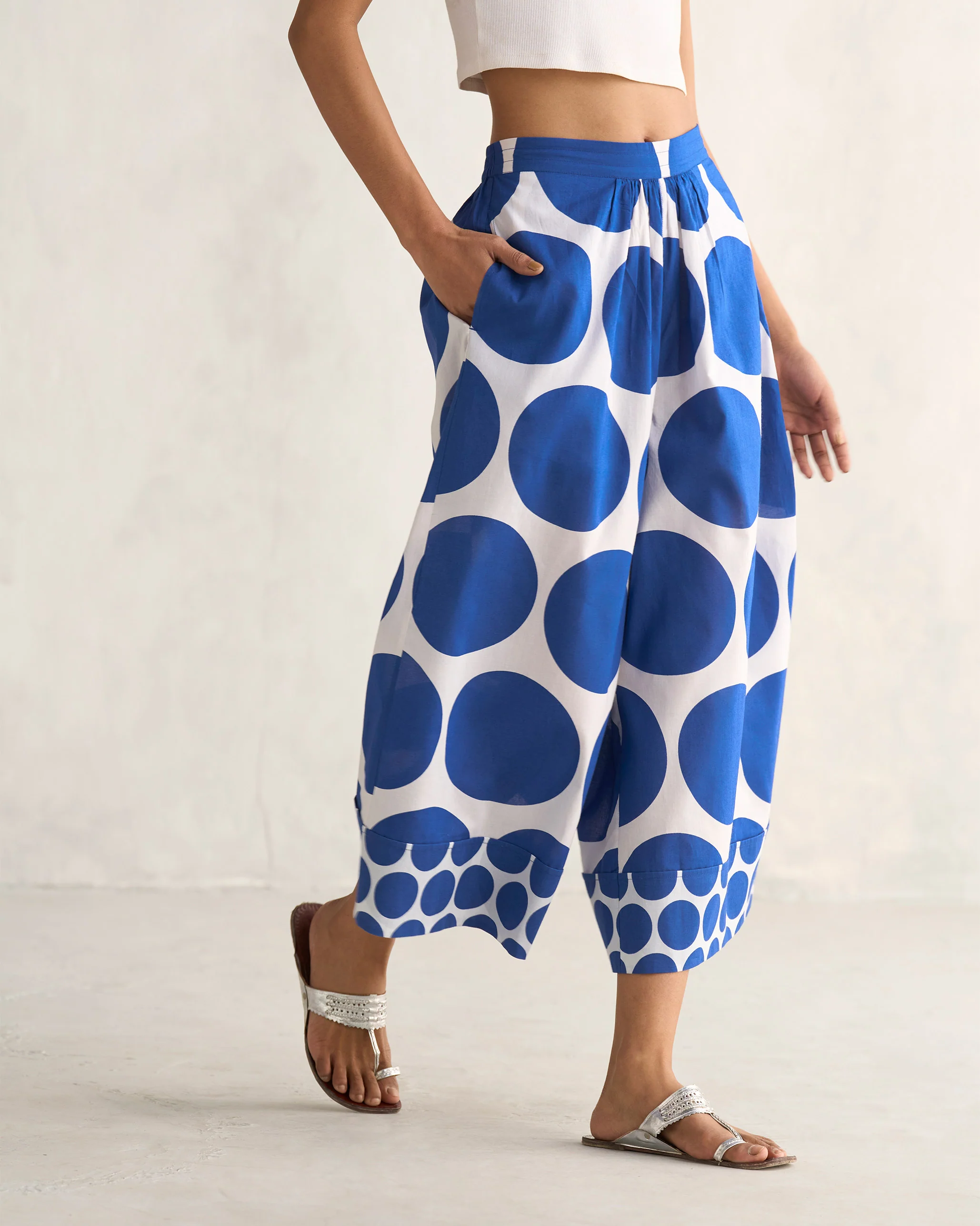 Picnic Culottes - Navy & White - Image 2