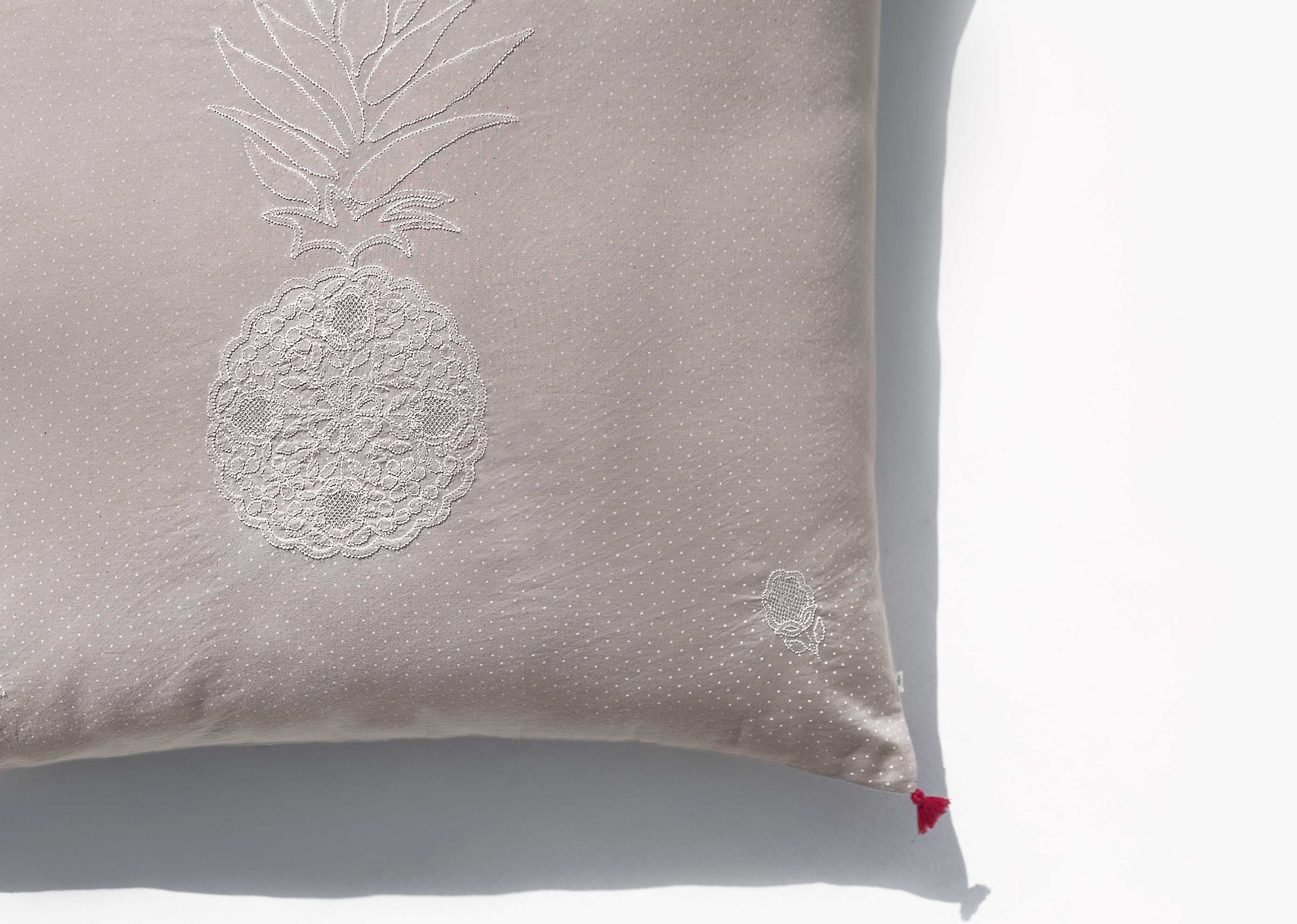 Pineapple Euro Sham Cover - Grey - Image 3