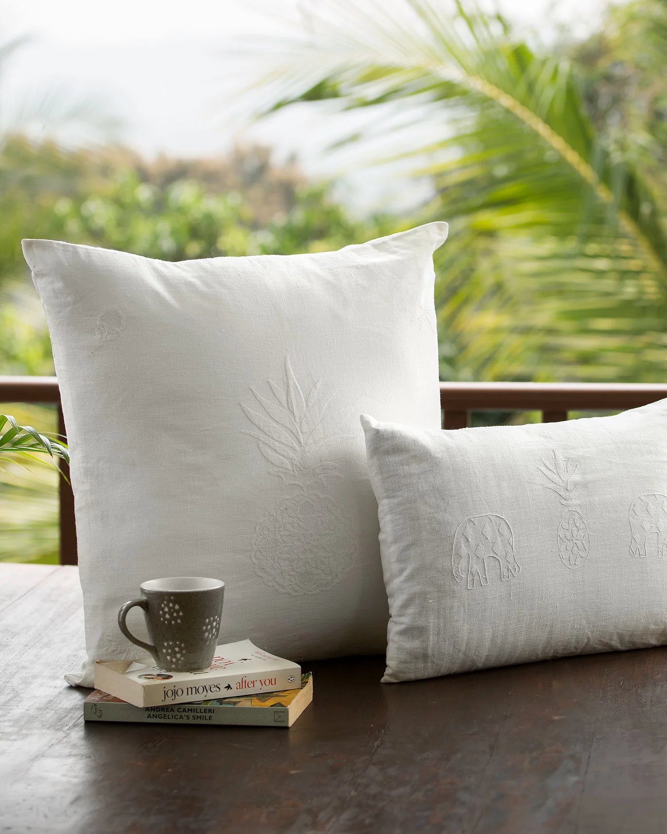 Pineapple Euro Sham Cover - Ivory - Image 5