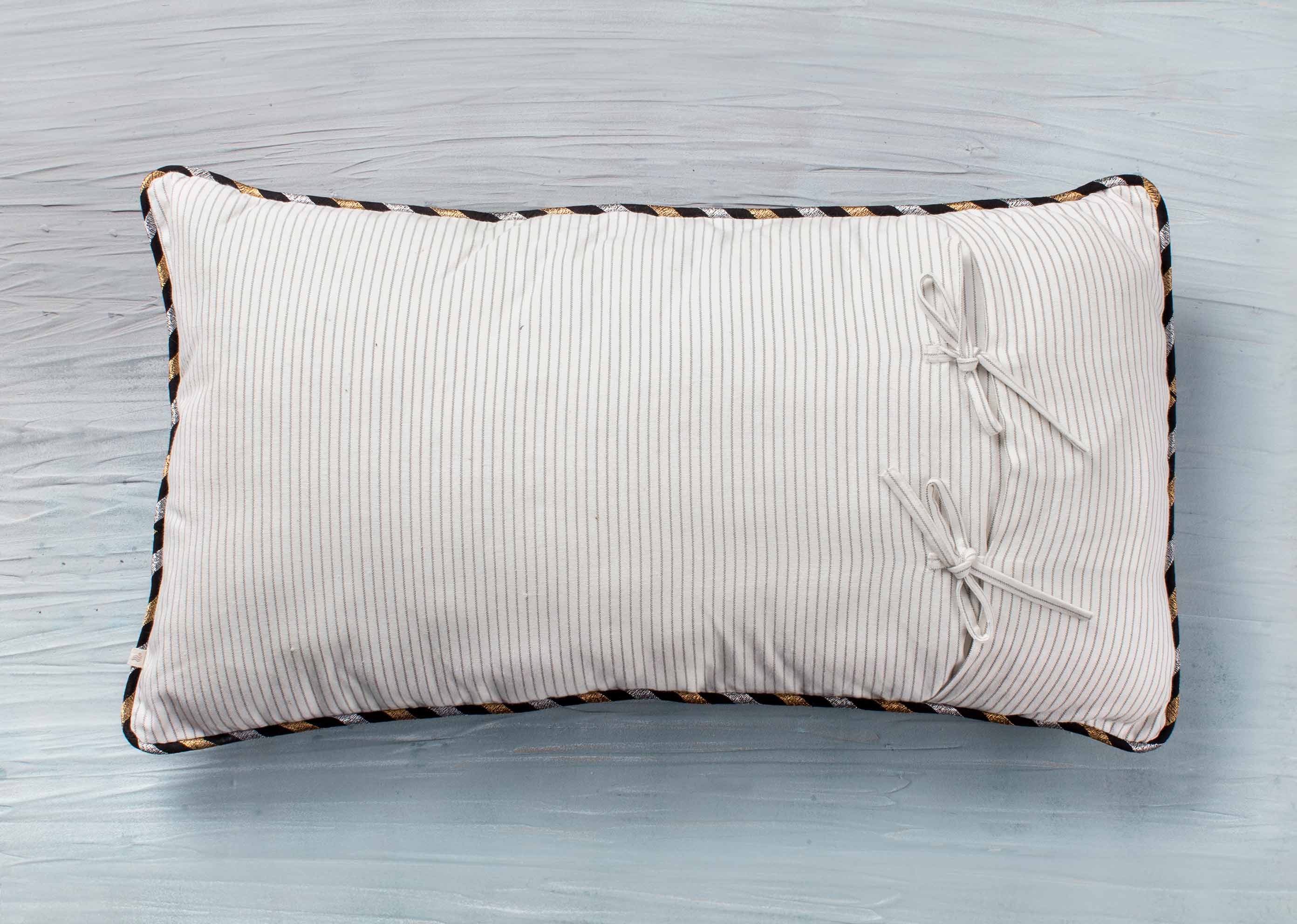 Pineapple Trio Lumbar Pillow Cover - Black & White - Image 3
