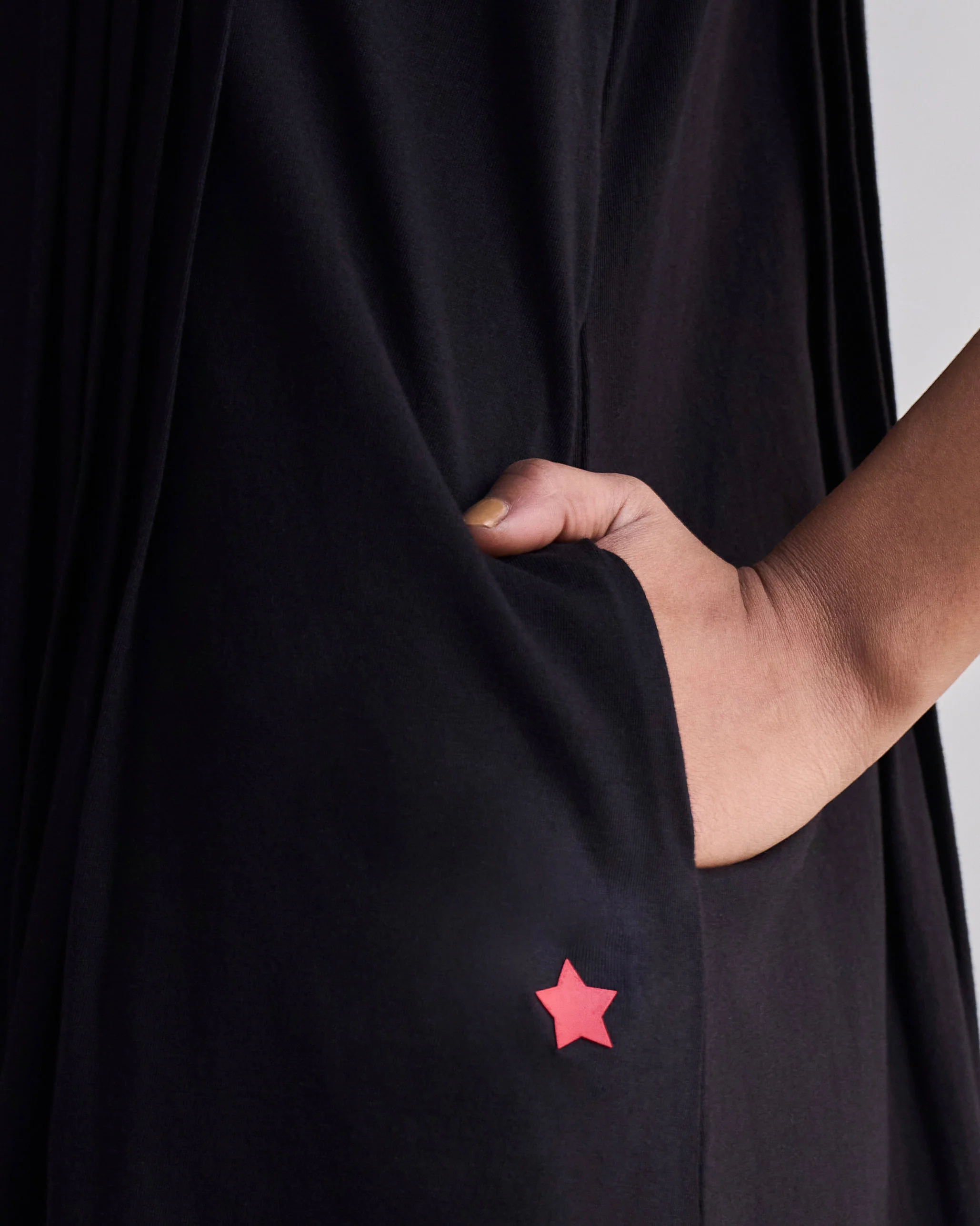 Pintuck Knit Dress - Black - Image 2
