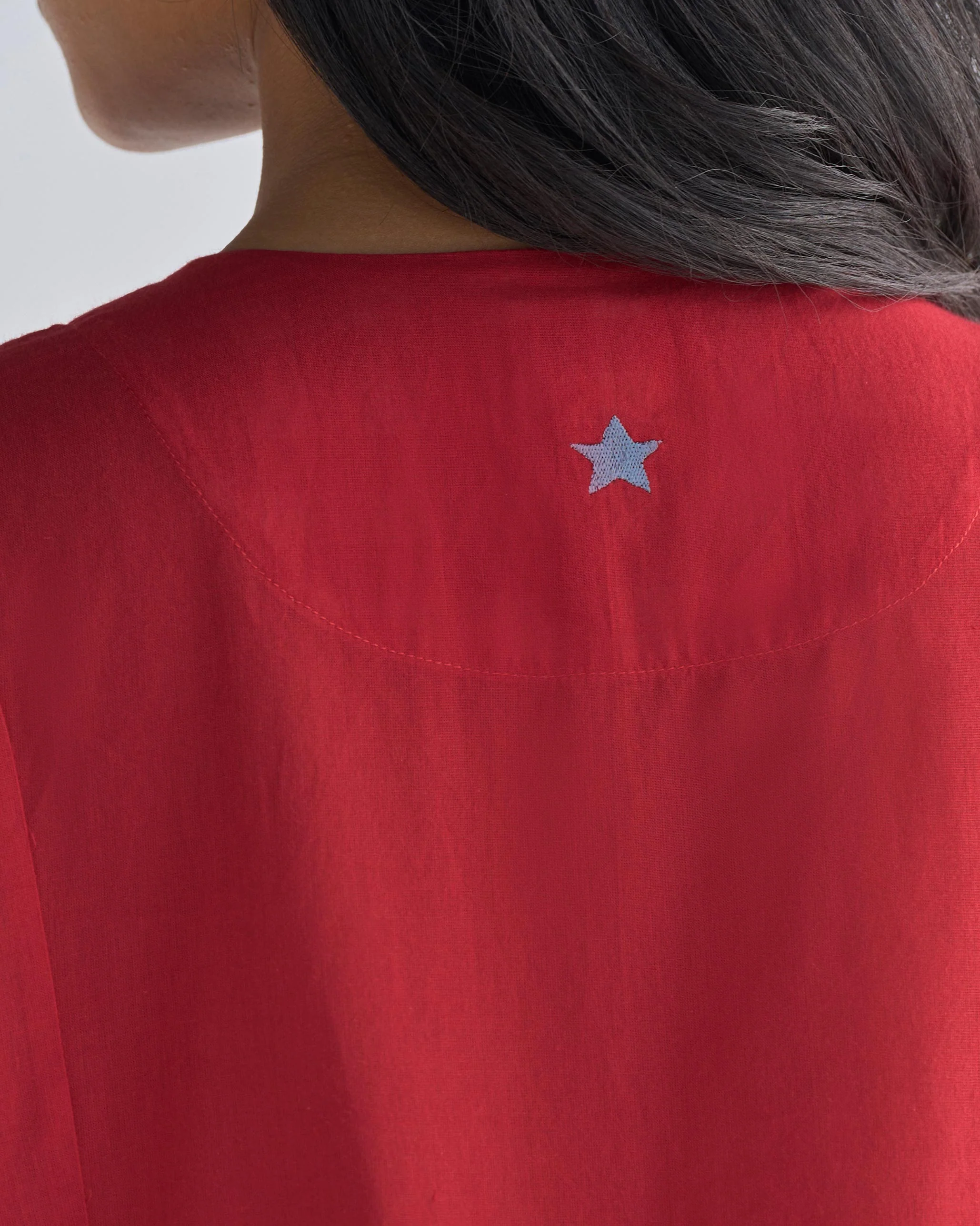 Pintuck Kurta - Red - Image 3