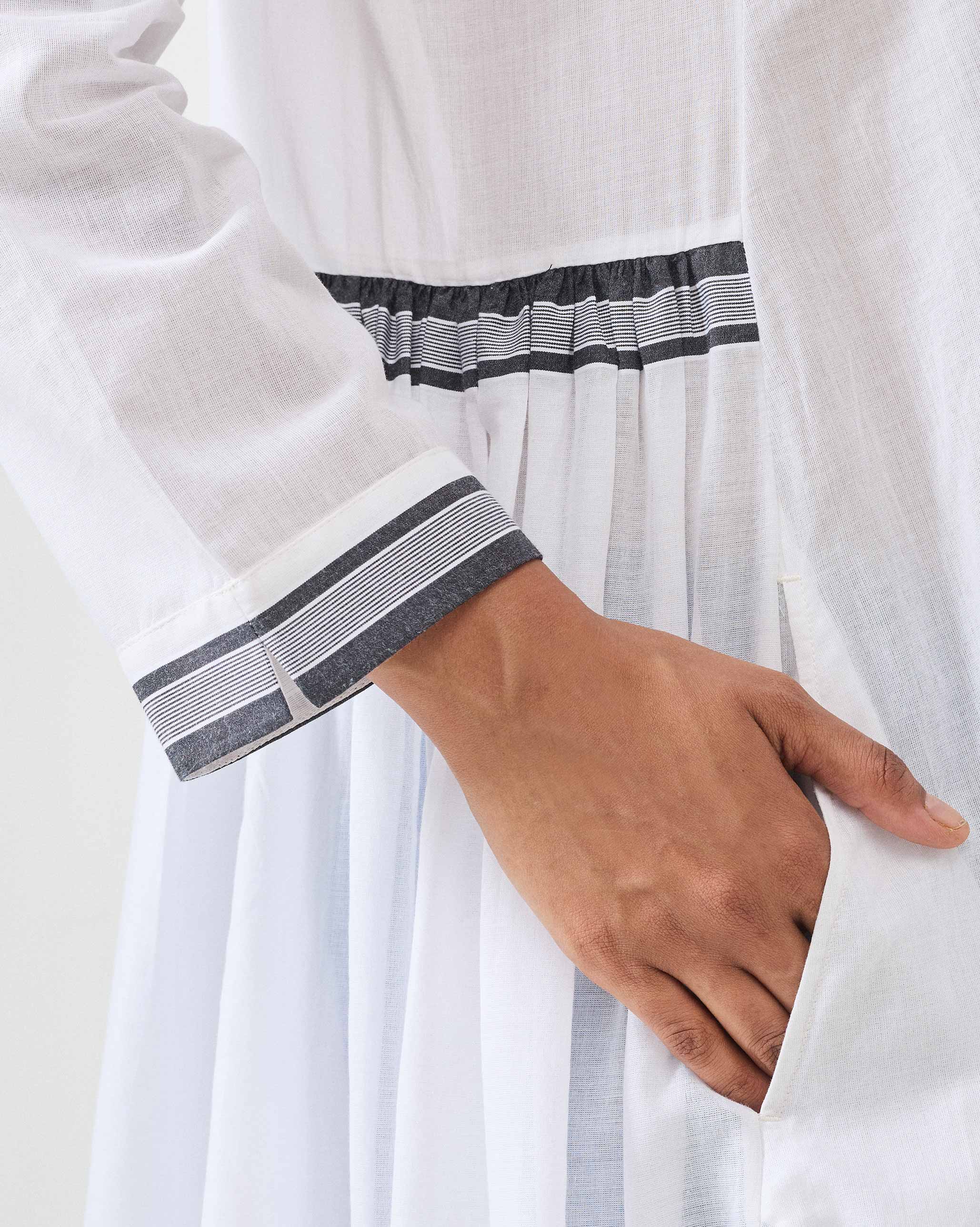 Pintuck Kurta - White - Image 5