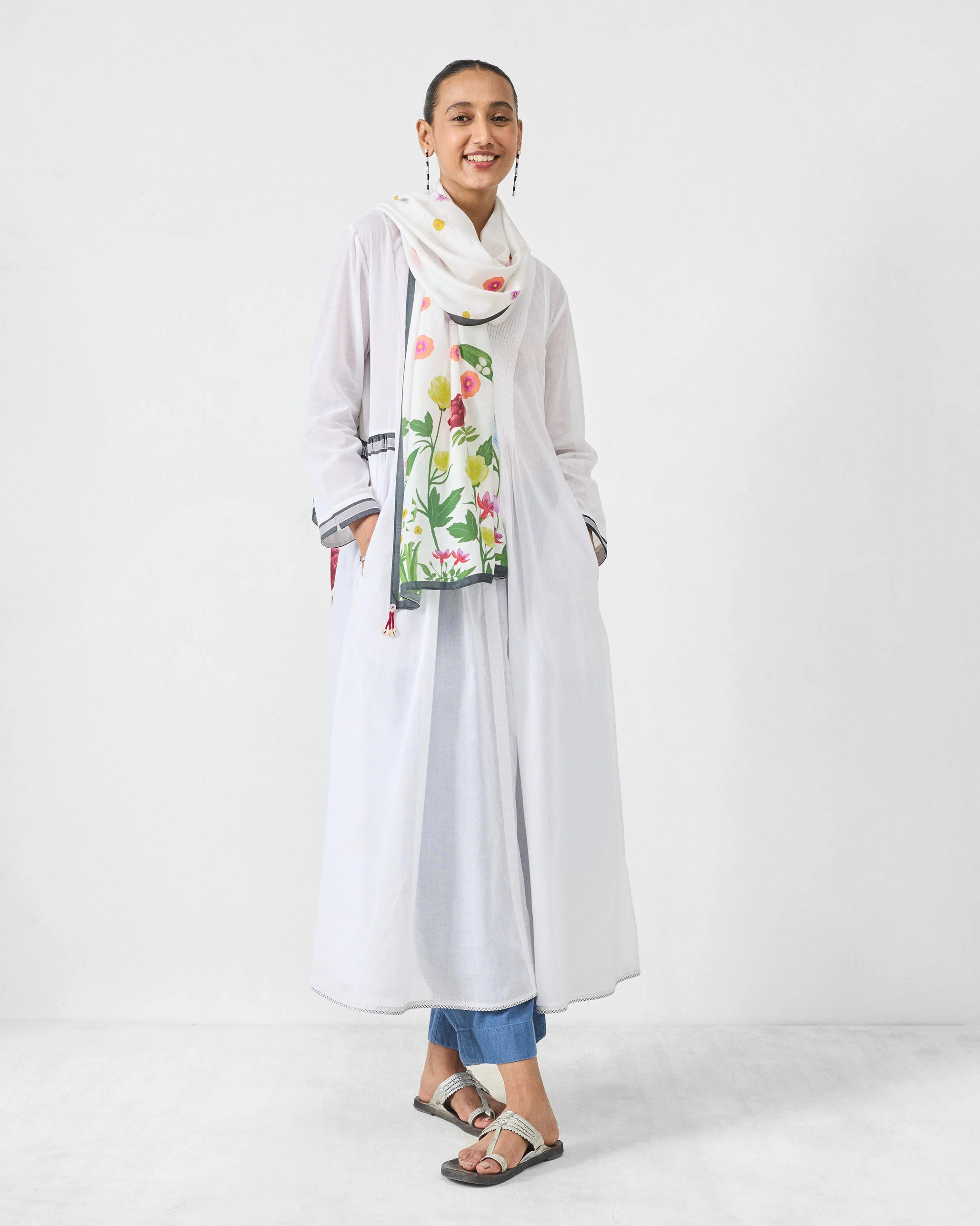 Pintuck Kurta - White - Image 8