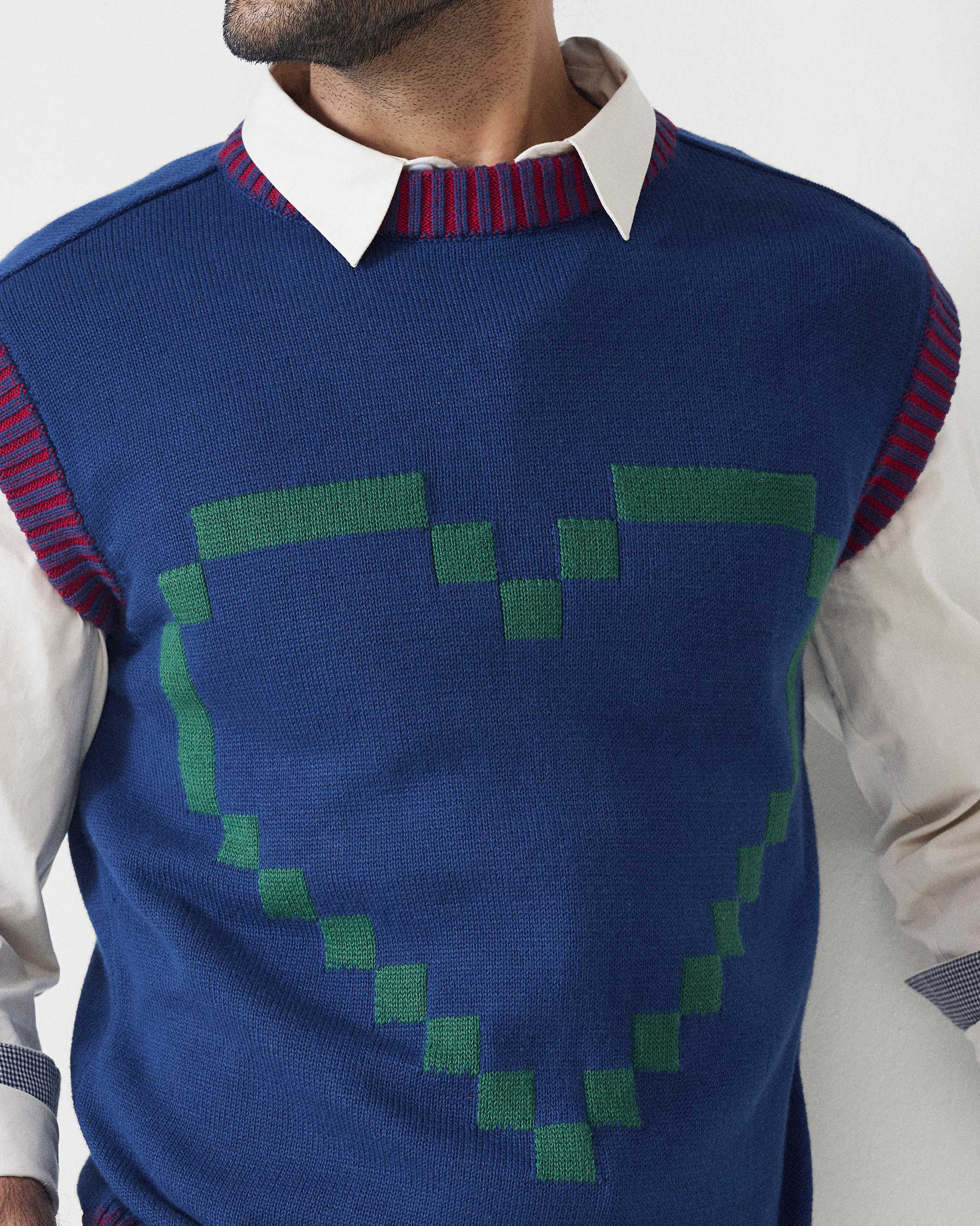 Pixel Sweater - Navy - Image 4