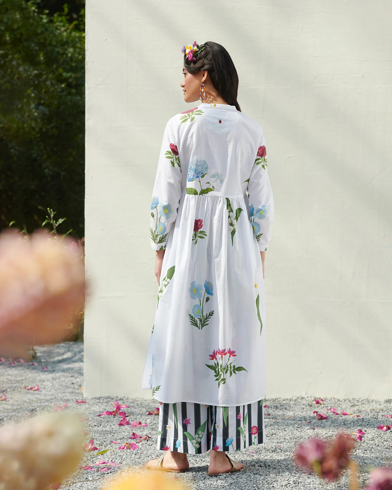Pleat-Front Kurta - Multi - Image 3