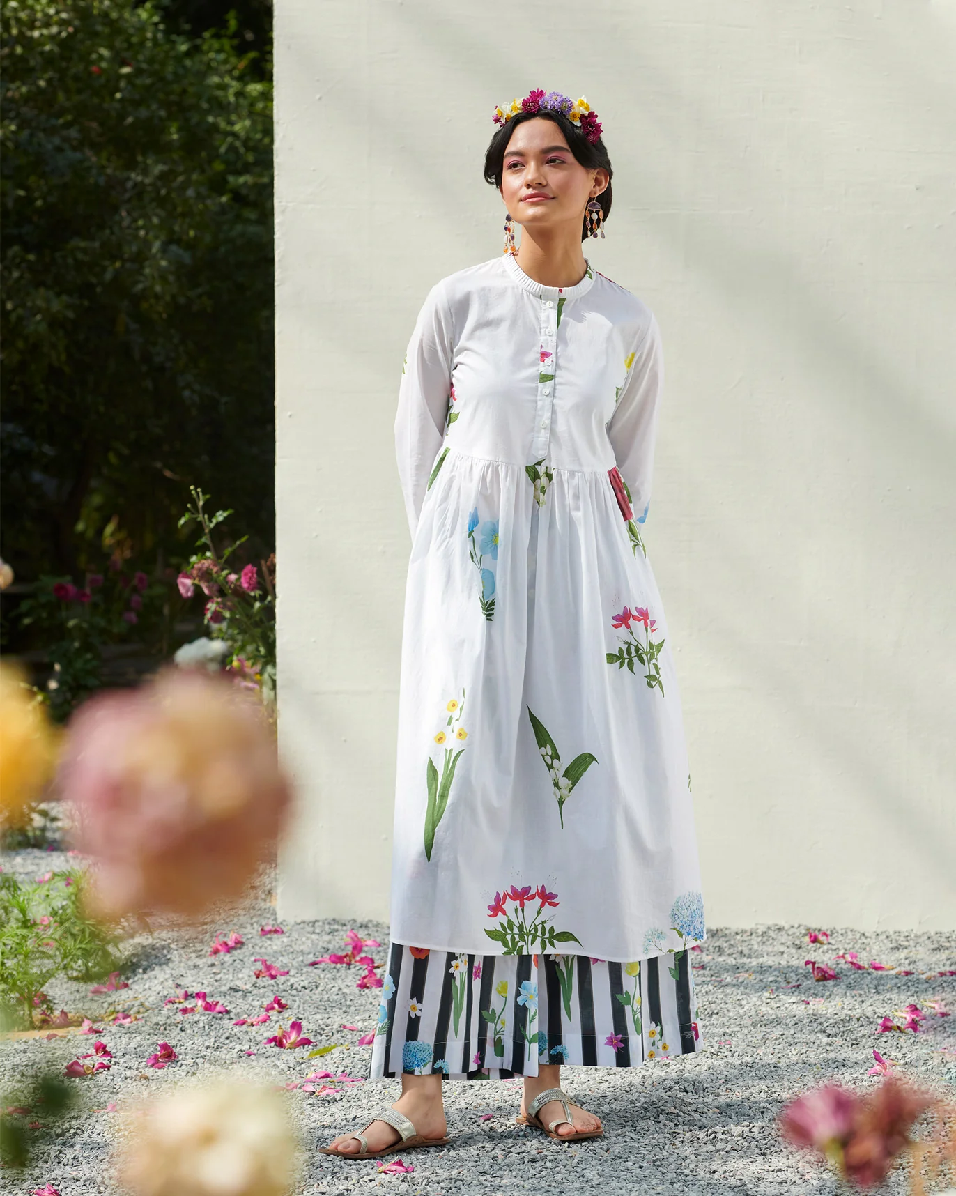 Pleat-Front Kurta - Multi - Image 4