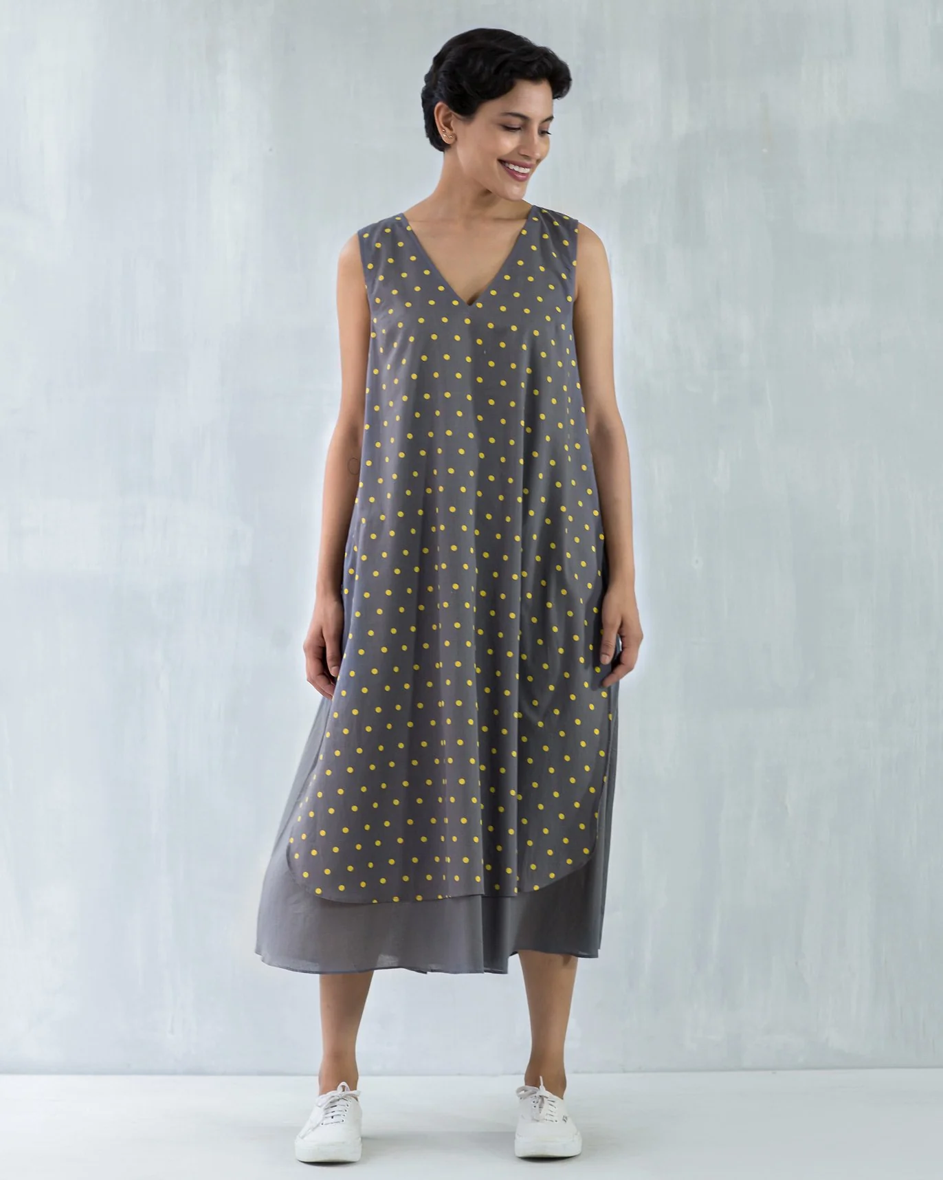 Pleated Dot Back Kurta