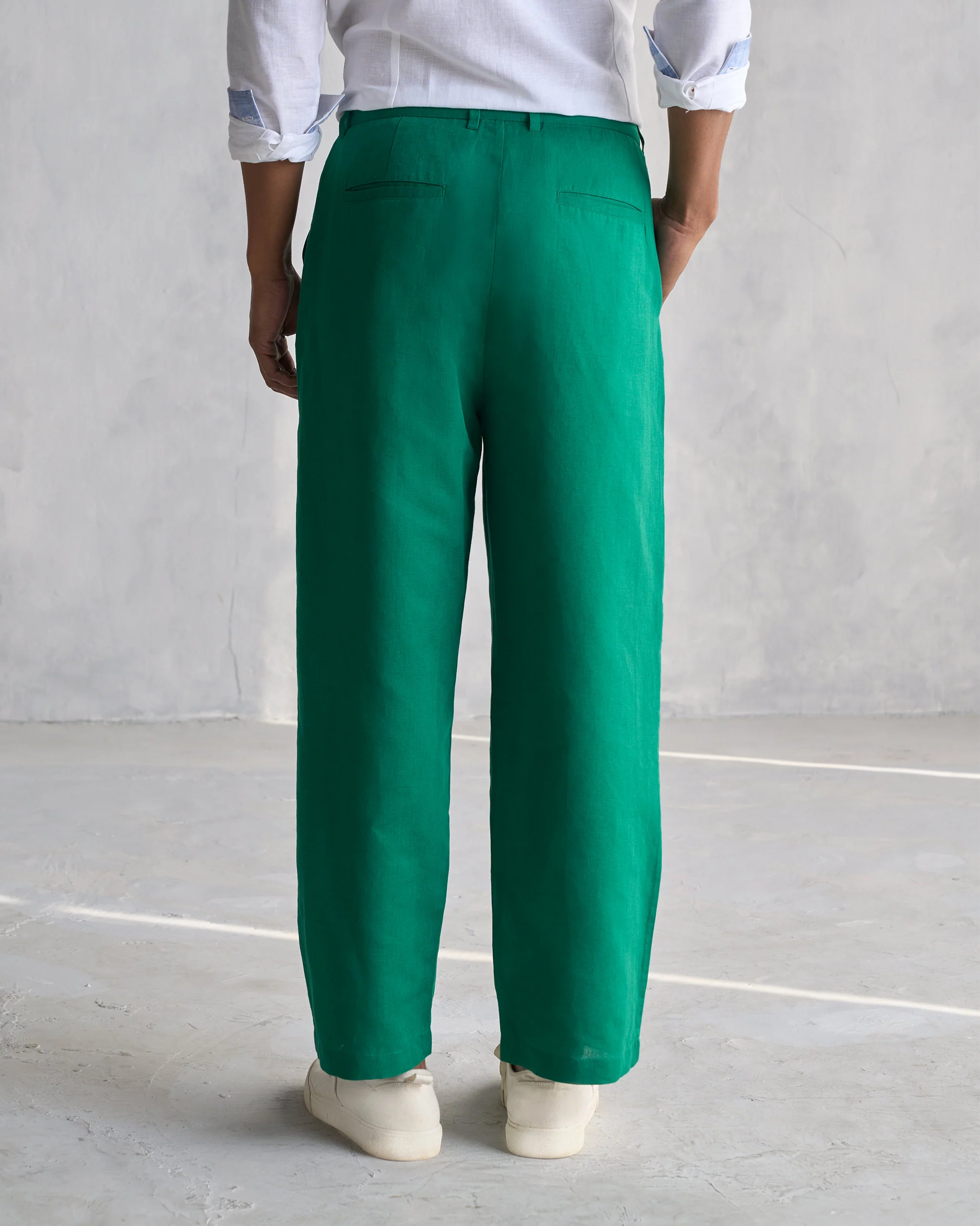 Pleated Pants - Green - Image 3