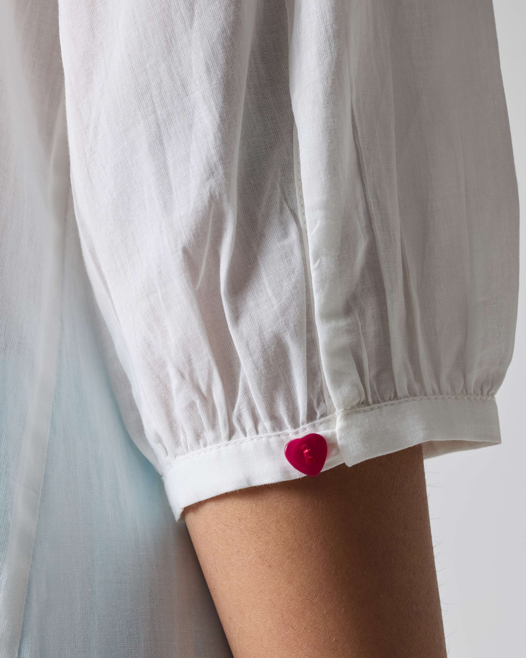 Pleated Waist Kurta - White - Image 3