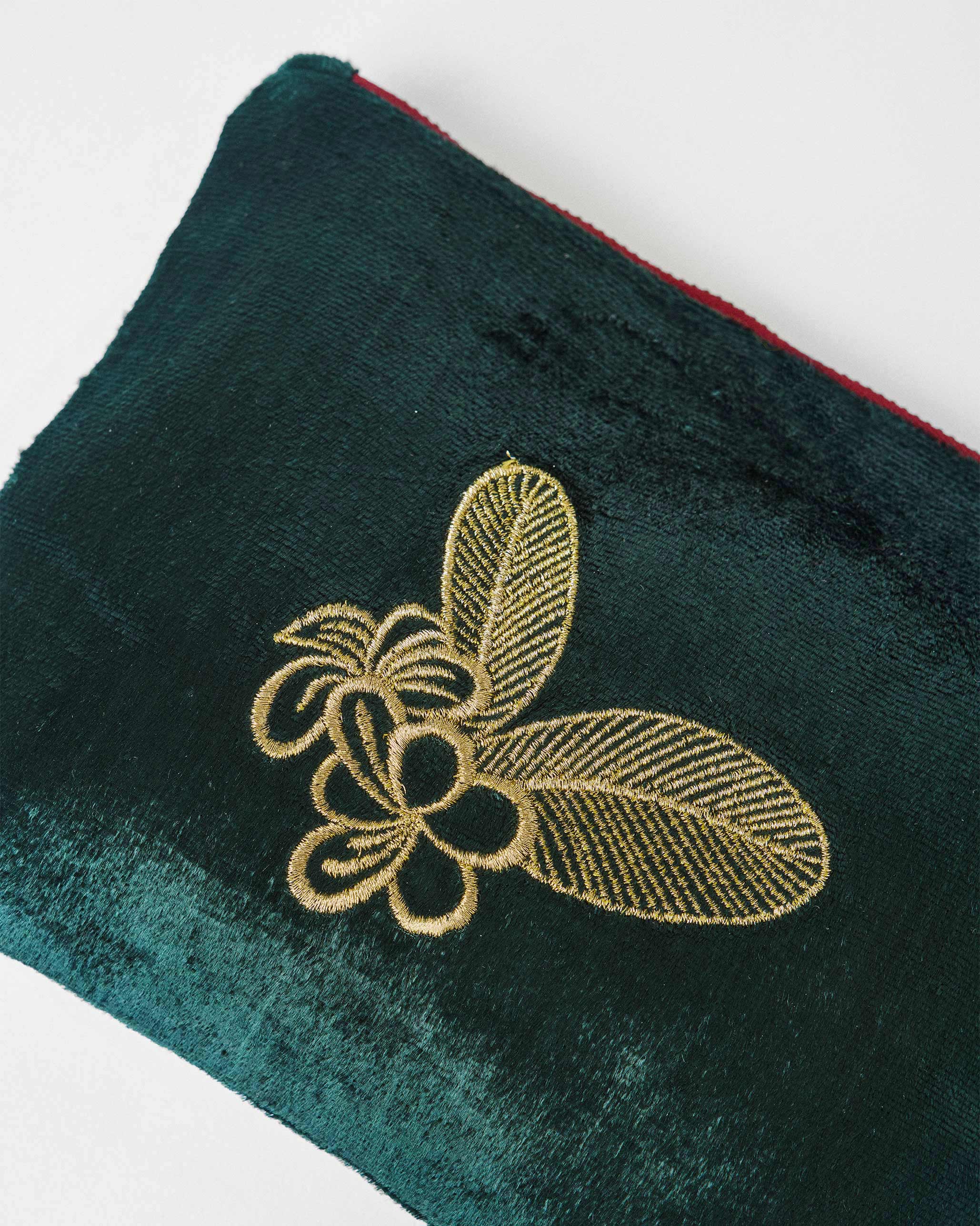 Plumeria Pouch - Green - Image 2