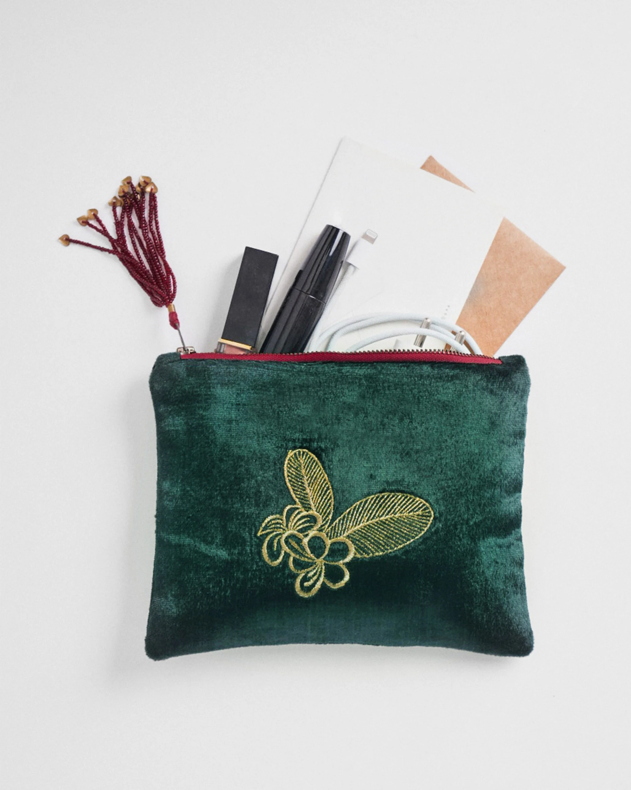 Plumeria Pouch - Green - Image 6