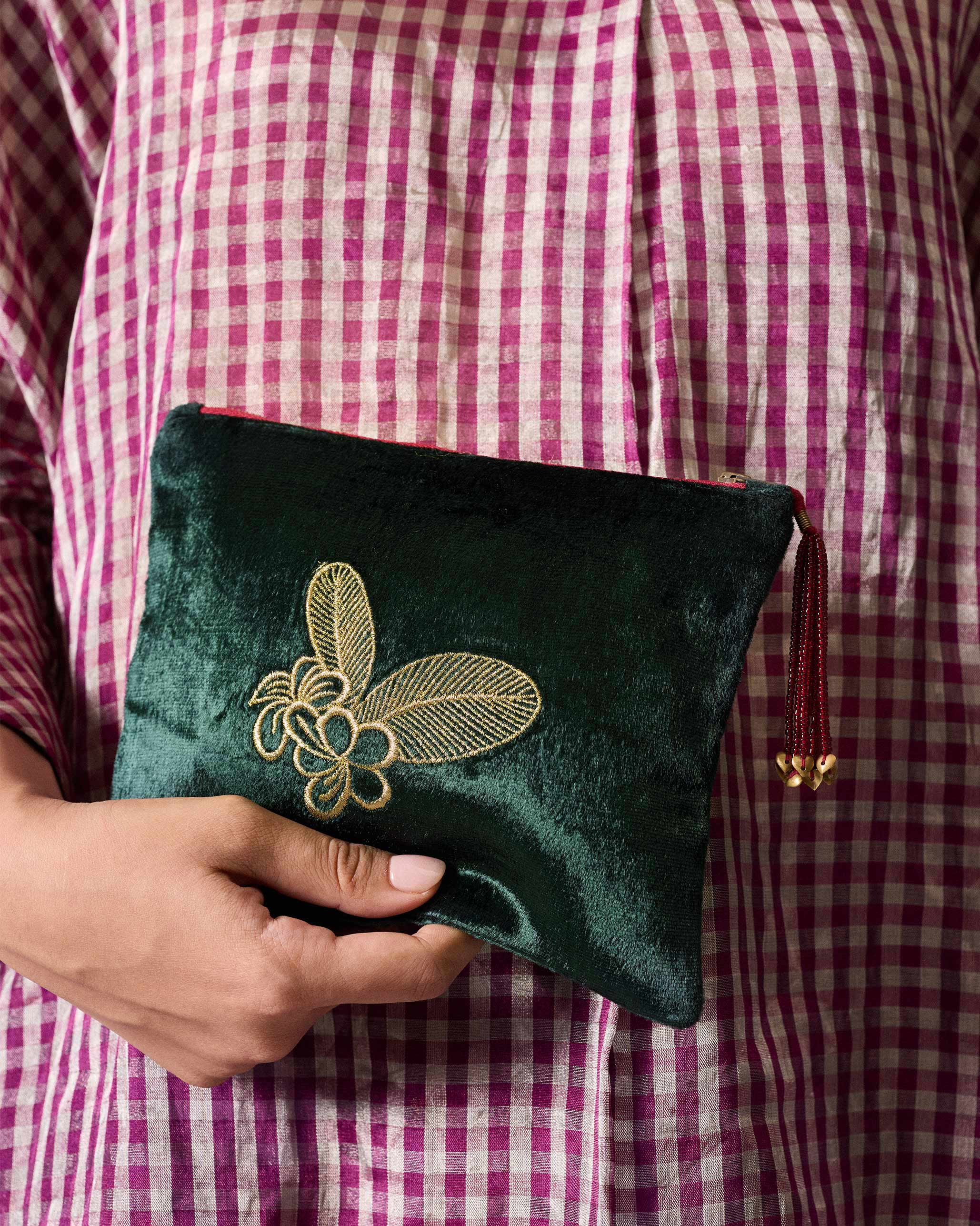 Plumeria Pouch - Green - Image 7