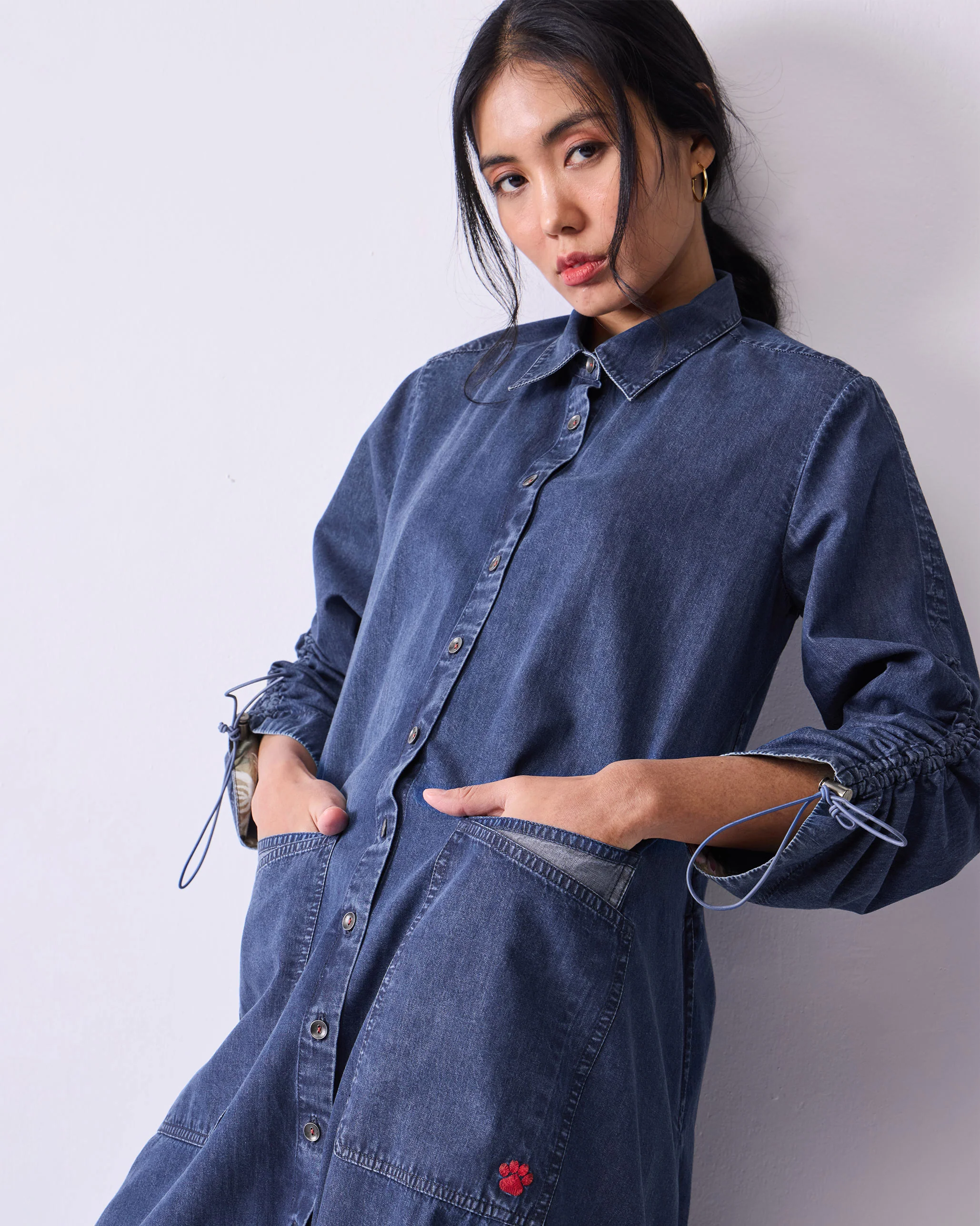 Pocket Dress - Denim - Image 2