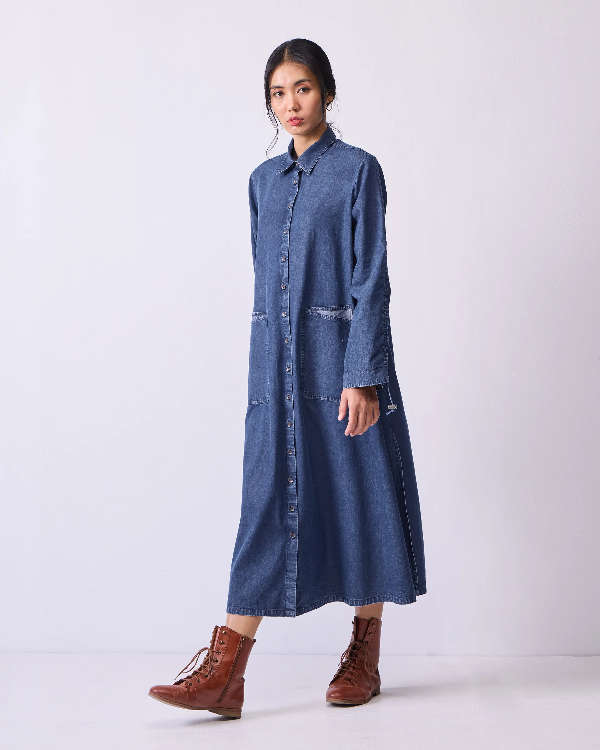Pocket Dress - Denim - Image 4
