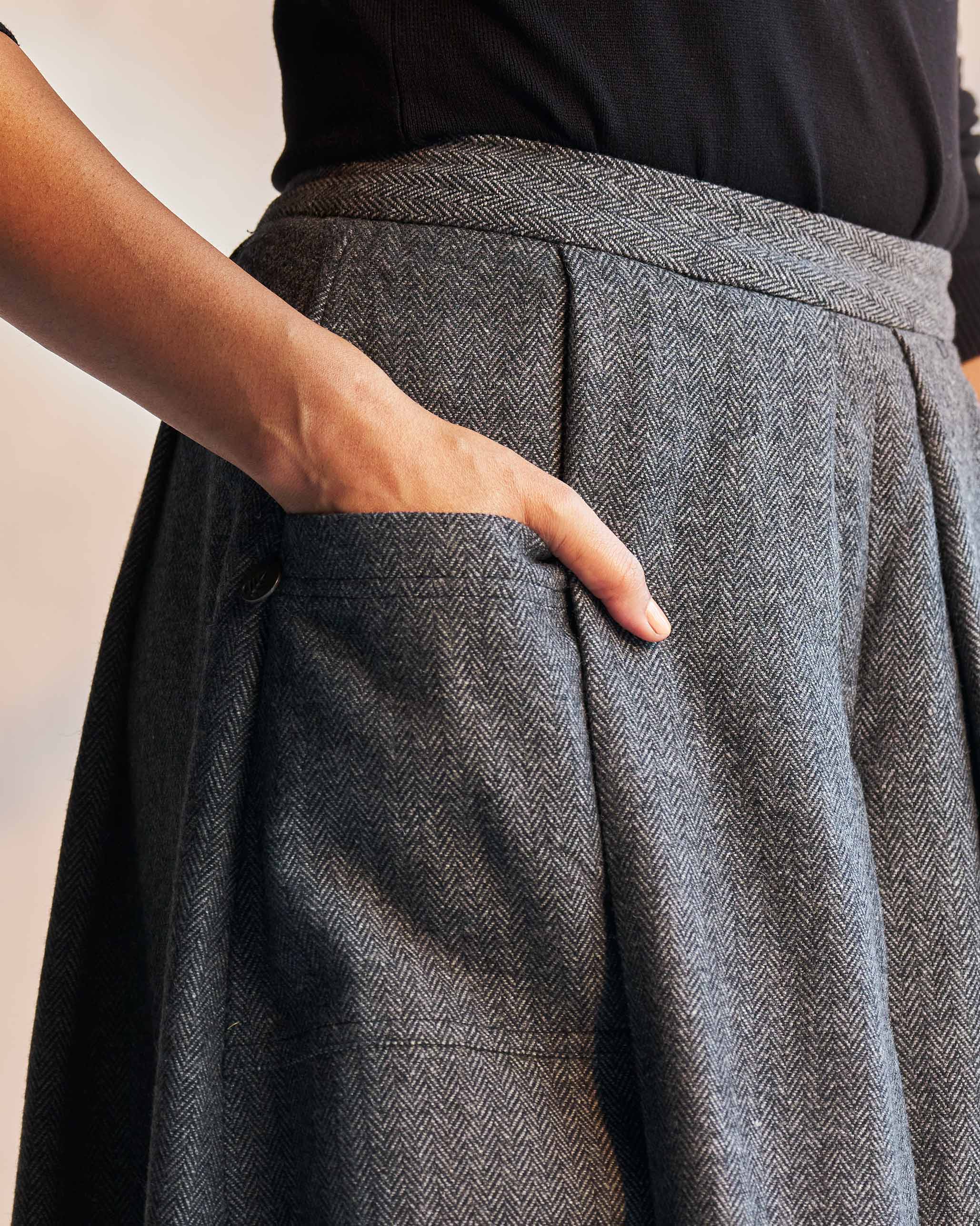 Pocket Skirt - Grey - Image 2