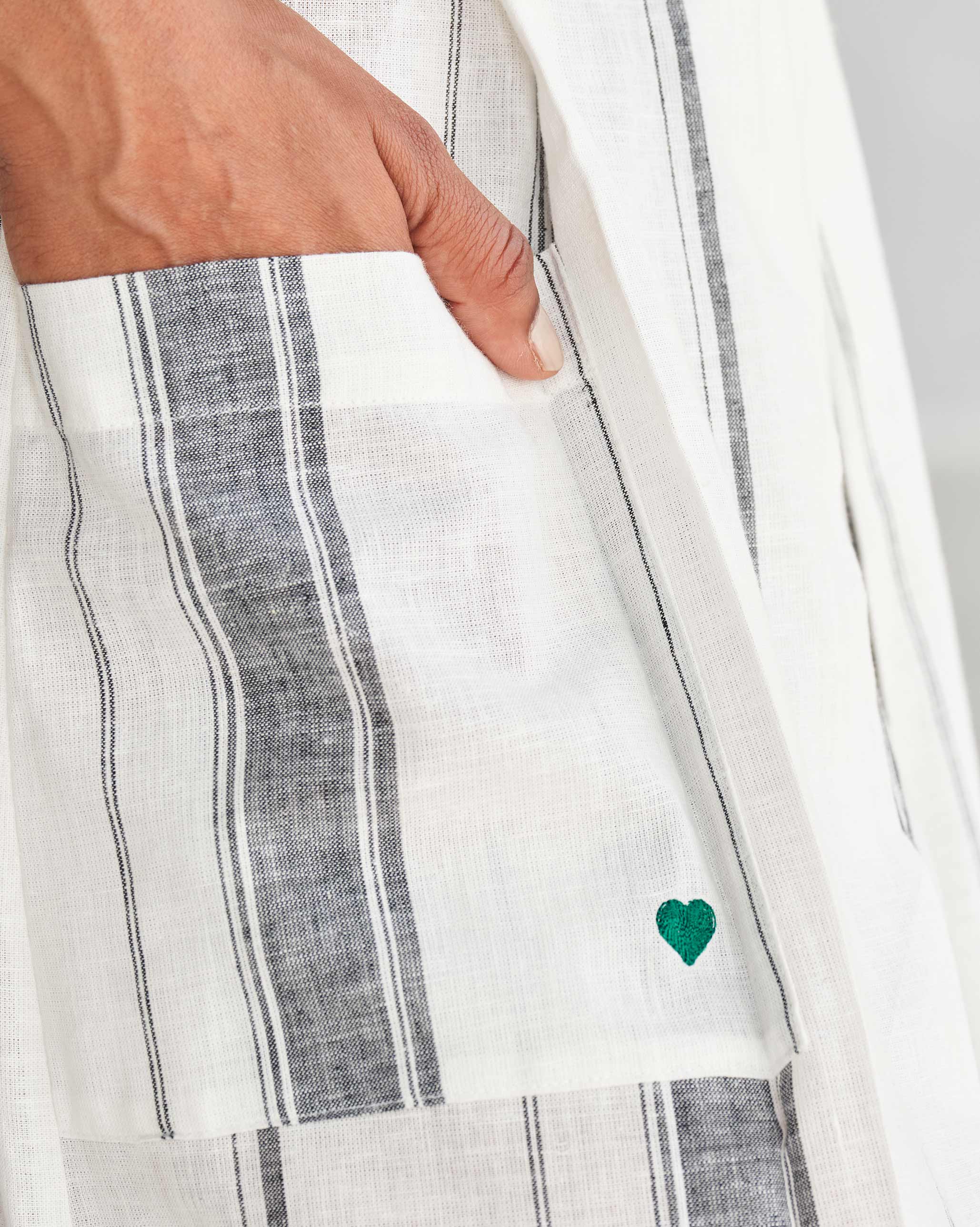 Pocket Skort - Ivory & Grey - Image 2