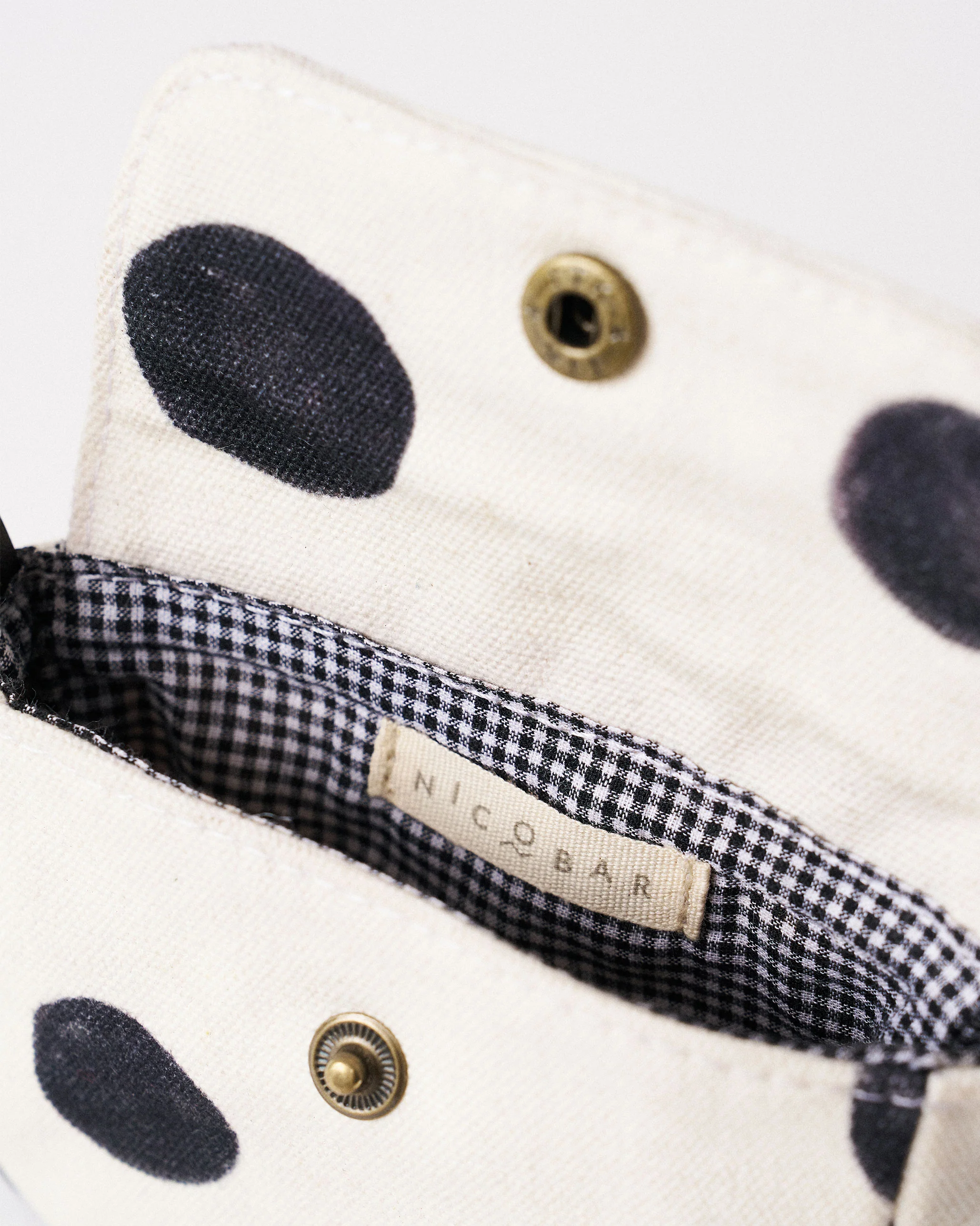 Polka Coin Pouch - Charcoal & Ivory - Image 4