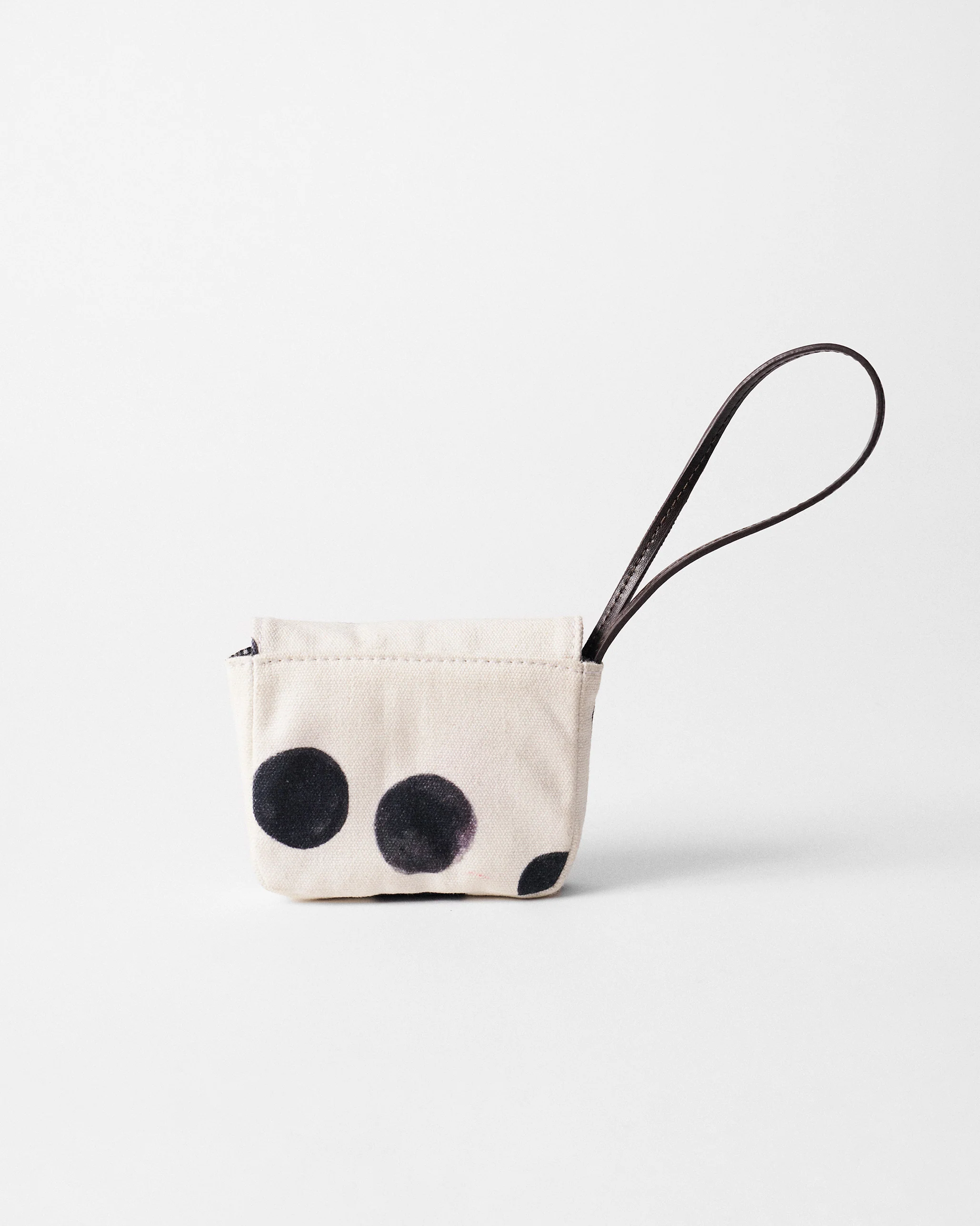 Polka Coin Pouch - Charcoal & Ivory - Image 7