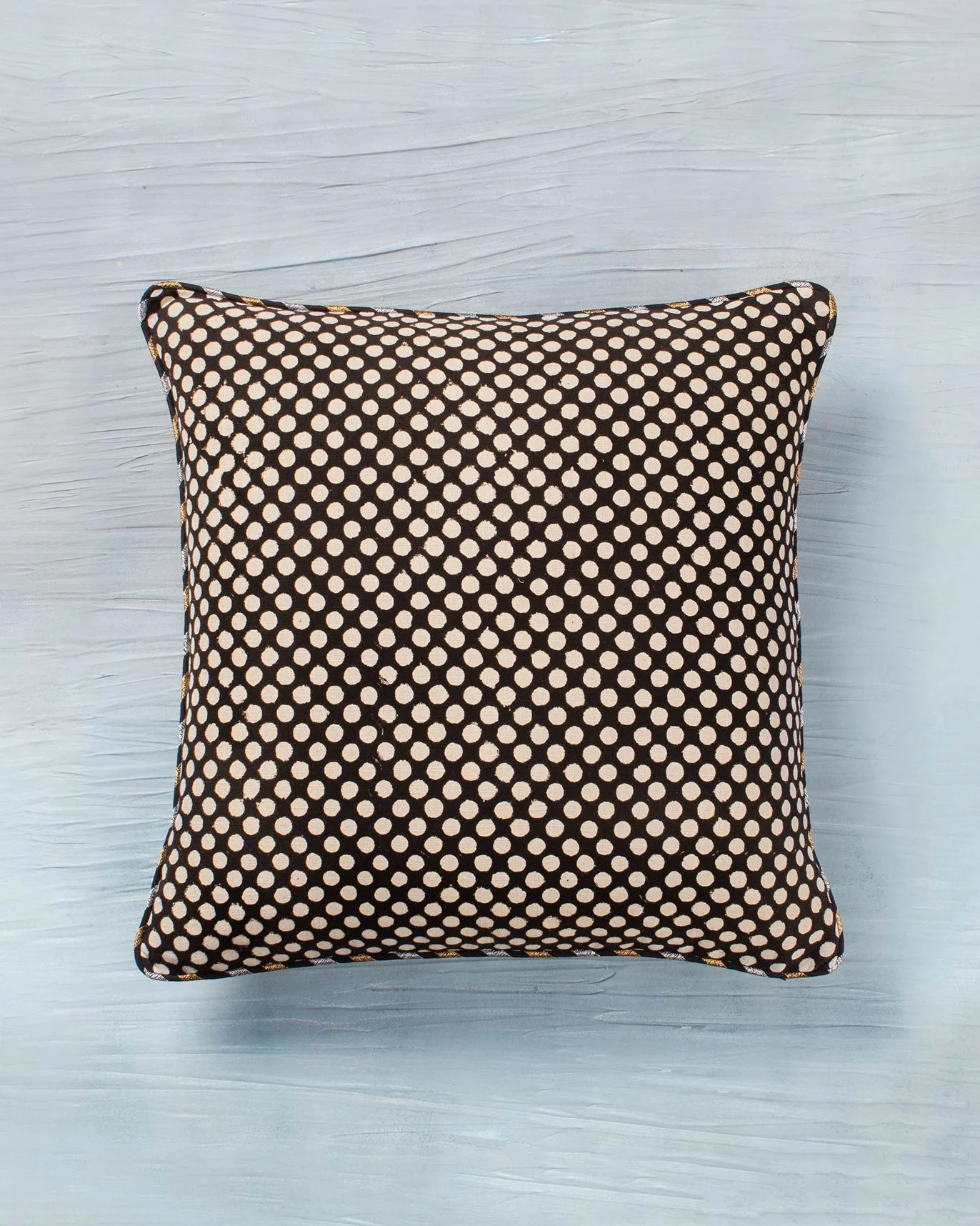 Polka Cushion Cover - Black & White - Image 2
