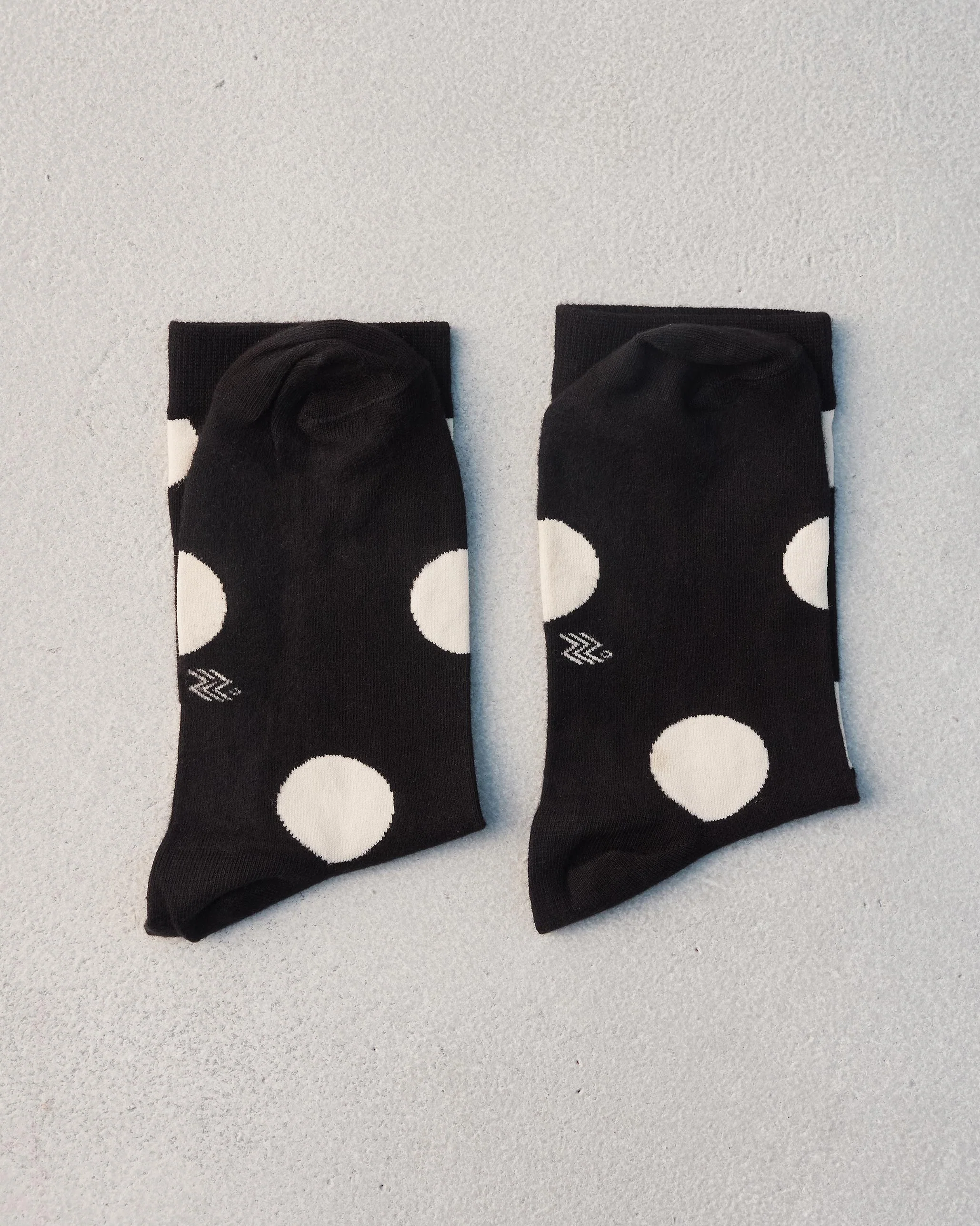 Polka Love Socks - Black & Oatmeal - Image 2