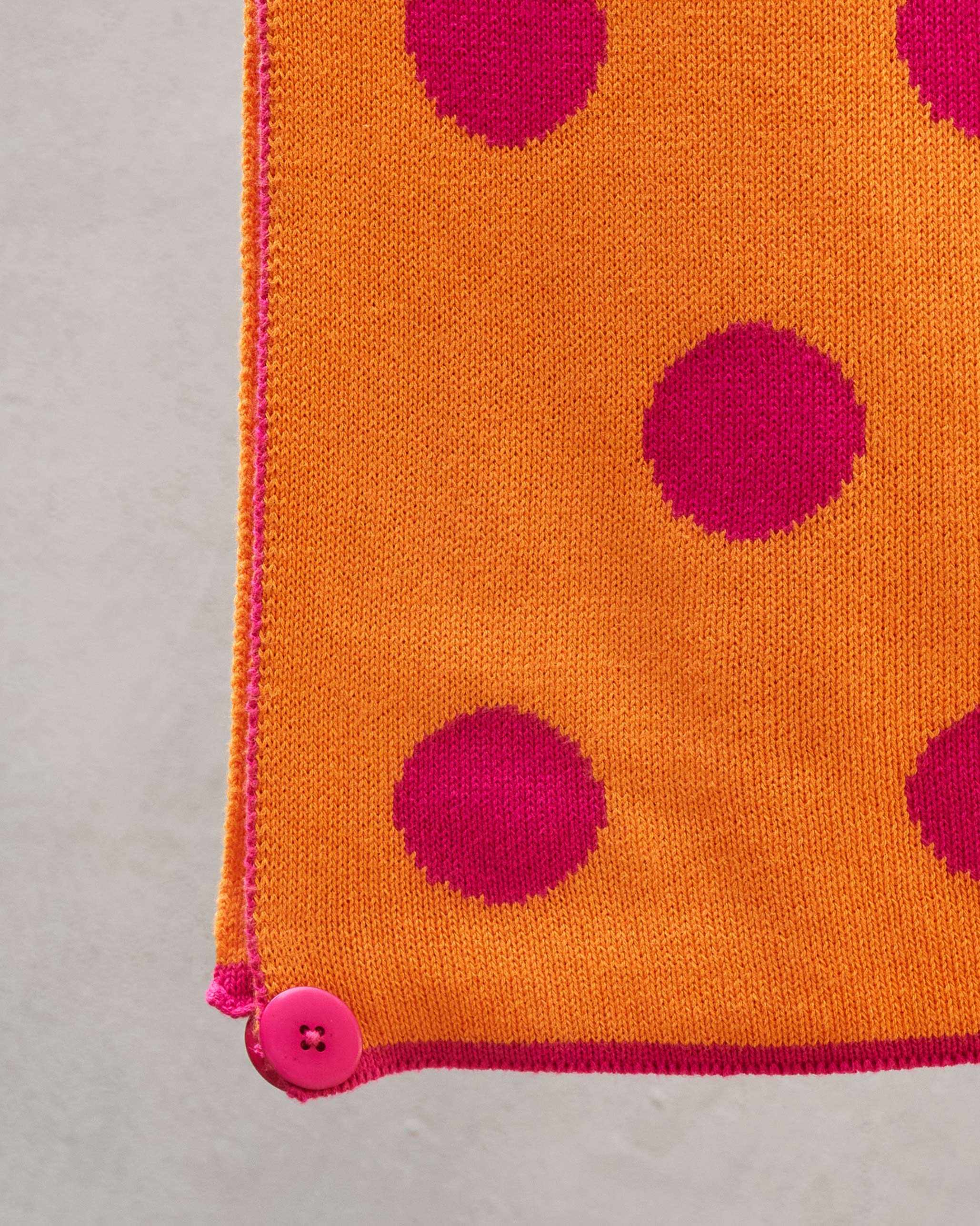 Polka Party Scarf - Orange & Fuchsia - Image 5