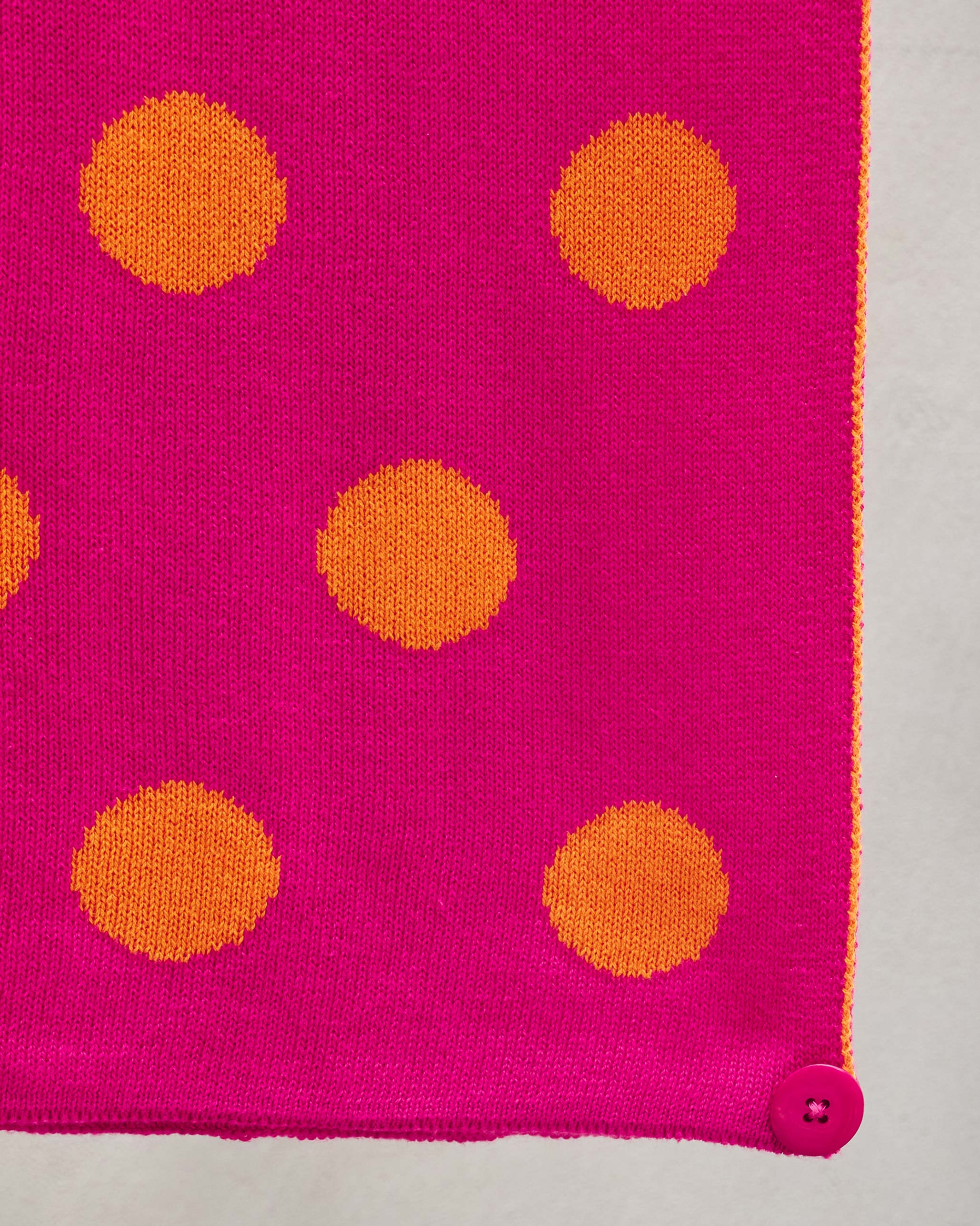 Polka Party Scarf - Orange & Fuchsia - Image 6