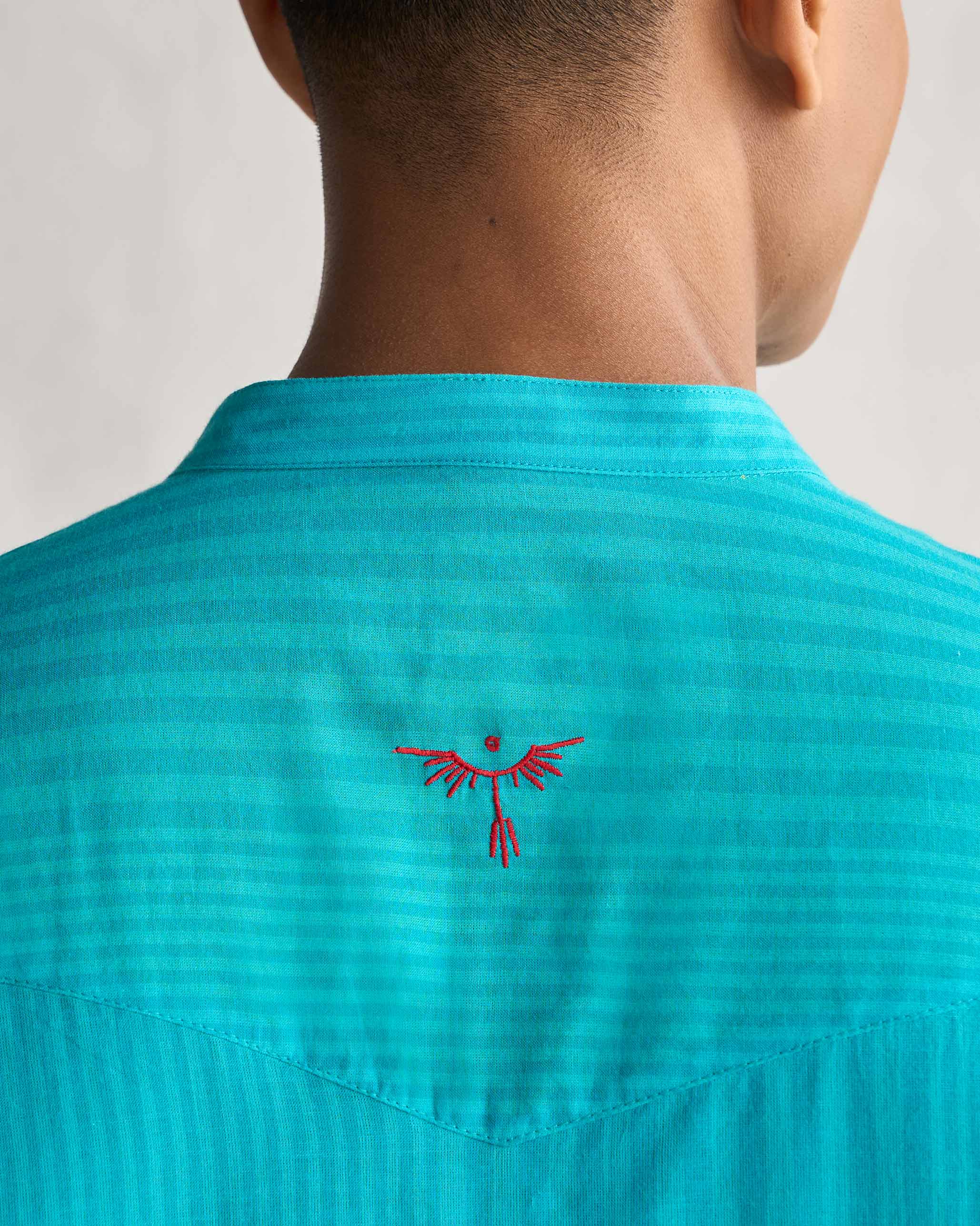Pondicherry Kurta - Blue - Image 3