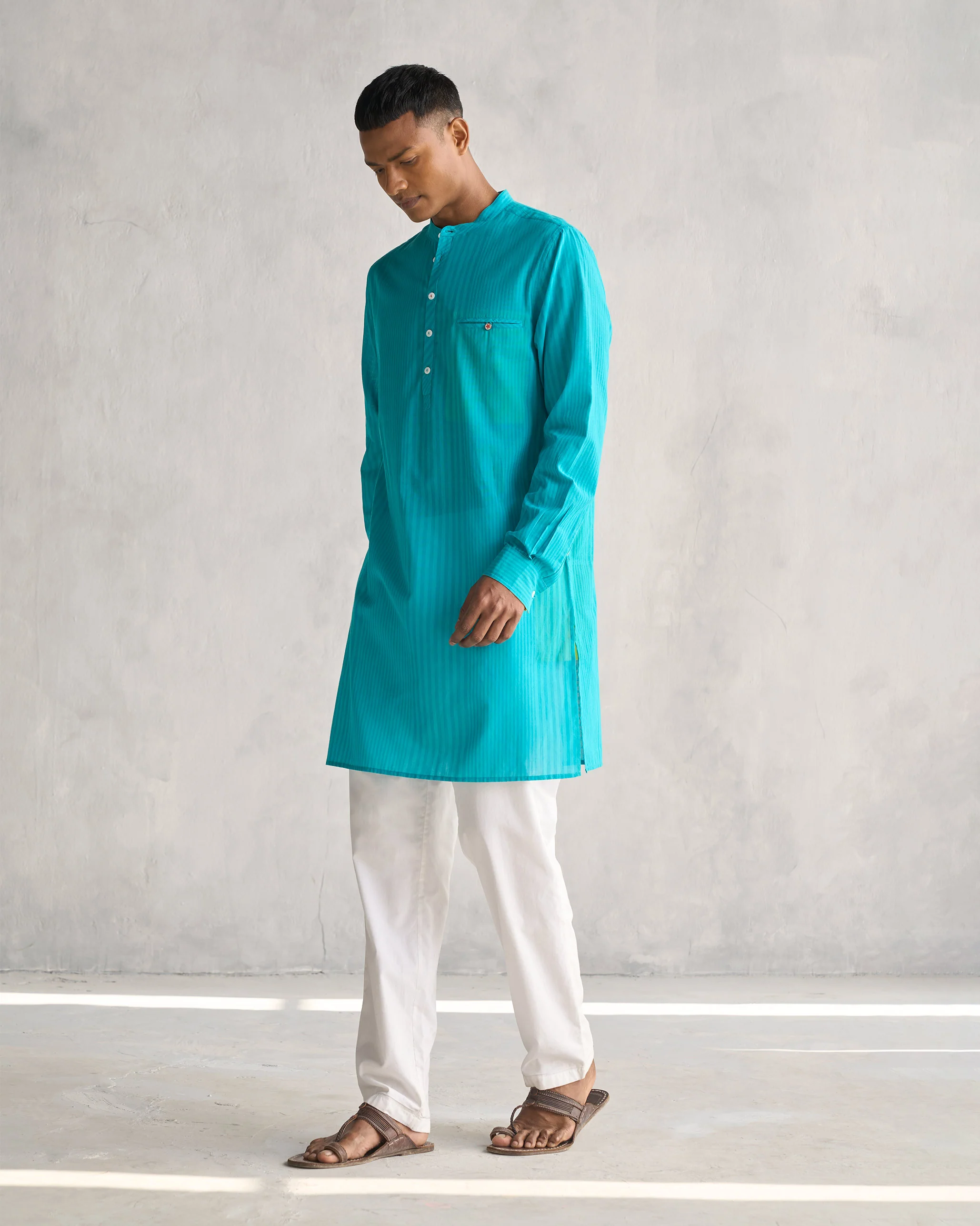Pondicherry Kurta - Blue - Image 5
