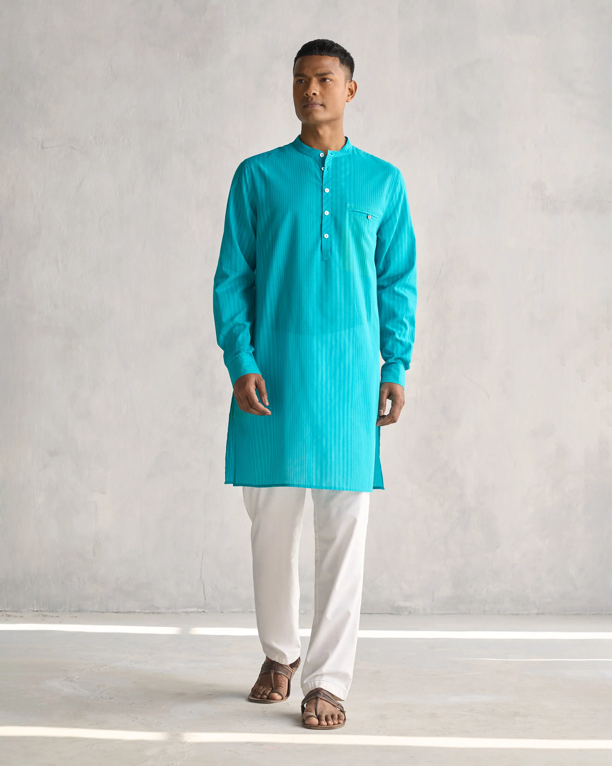 Pondicherry Kurta - Blue - Image 7