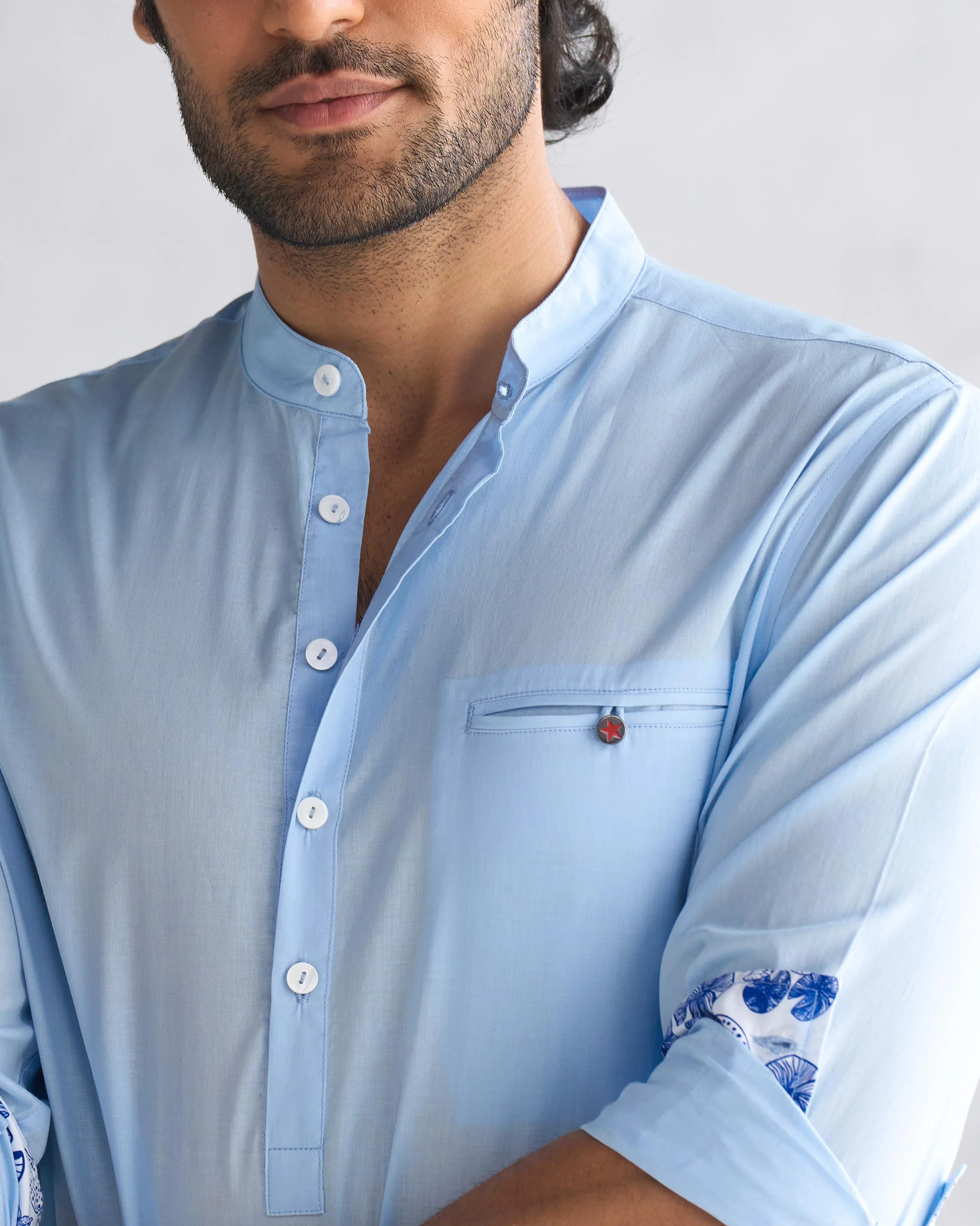 Pondicherry Kurta - Light Blue - Image 2