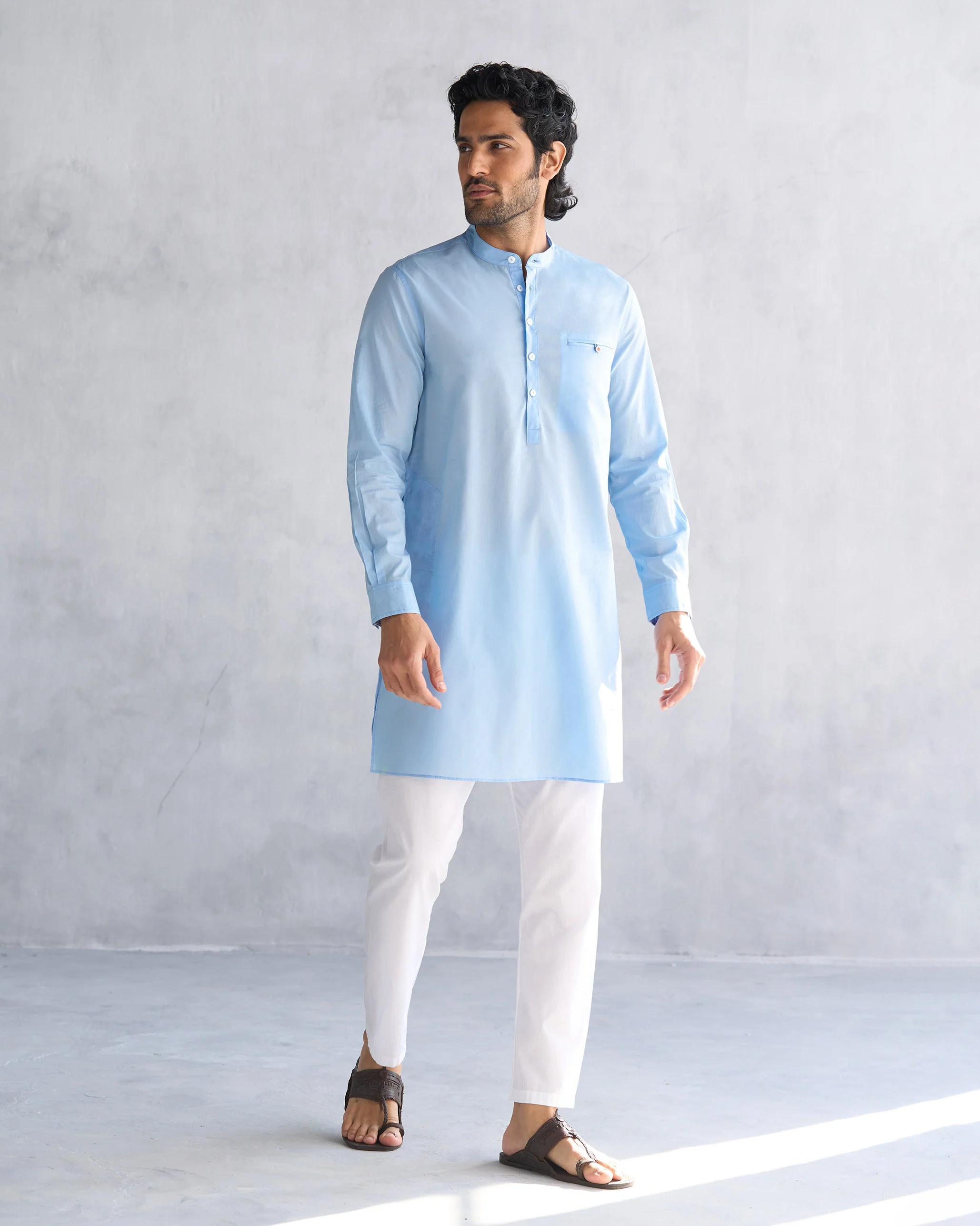 Pondicherry Kurta - Light Blue - Image 5