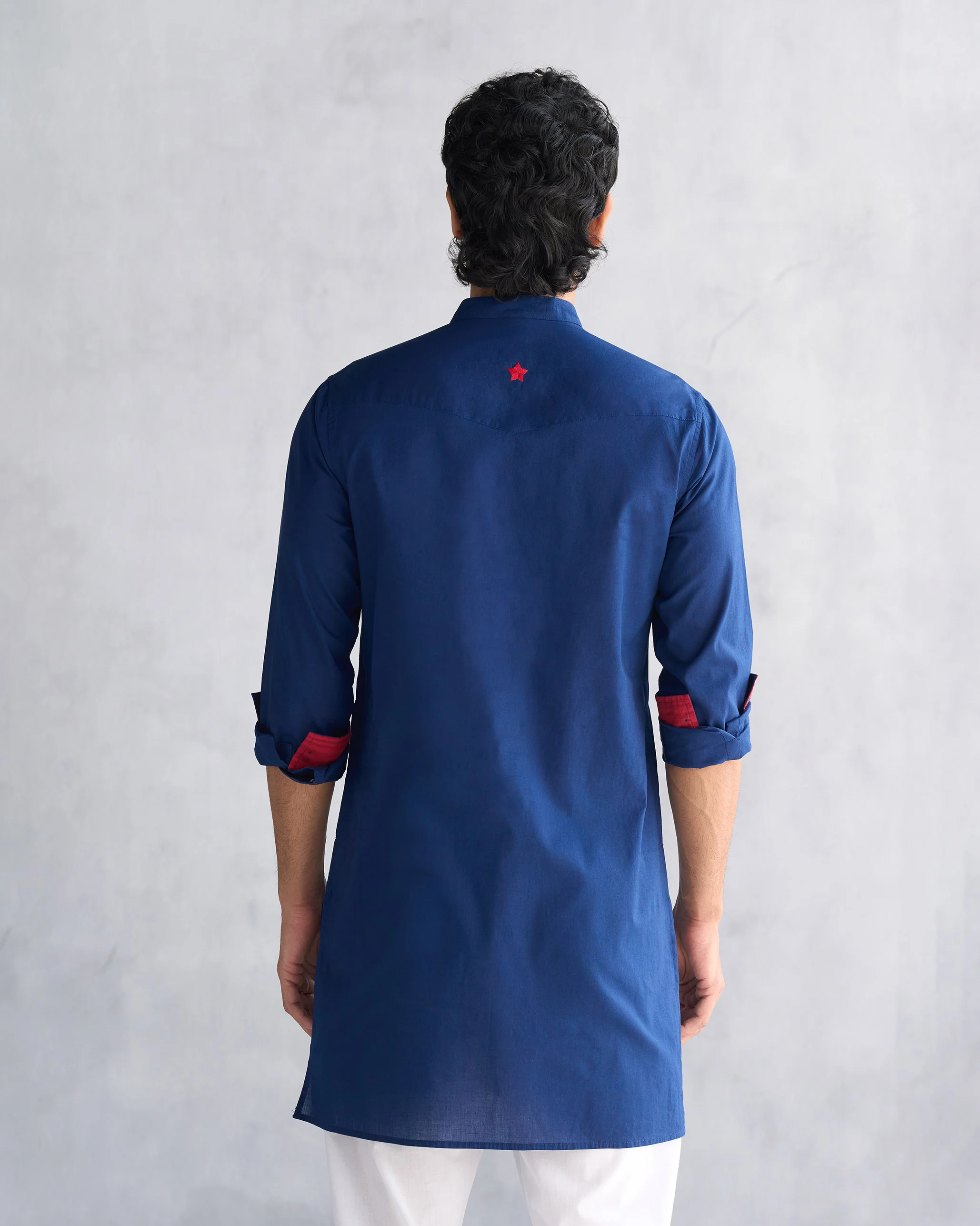 Pondicherry Kurta - Navy - Image 4