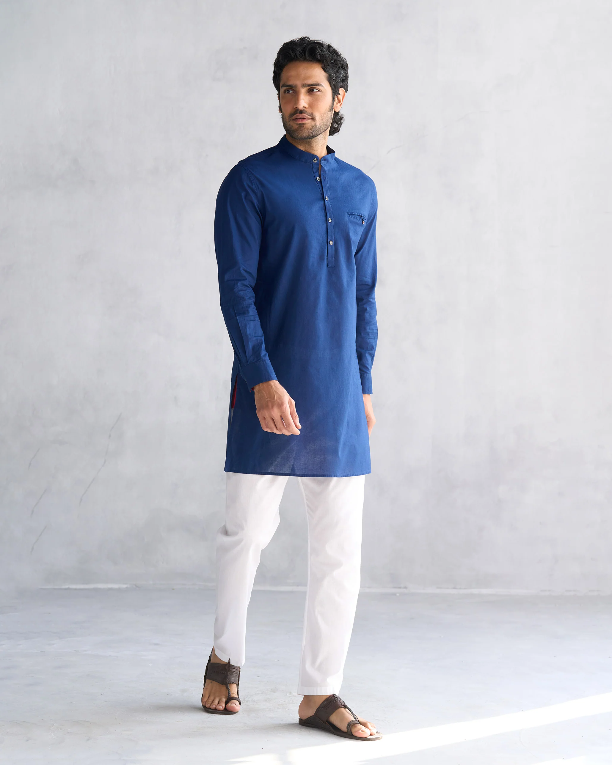 Pondicherry Kurta - Navy - Image 5