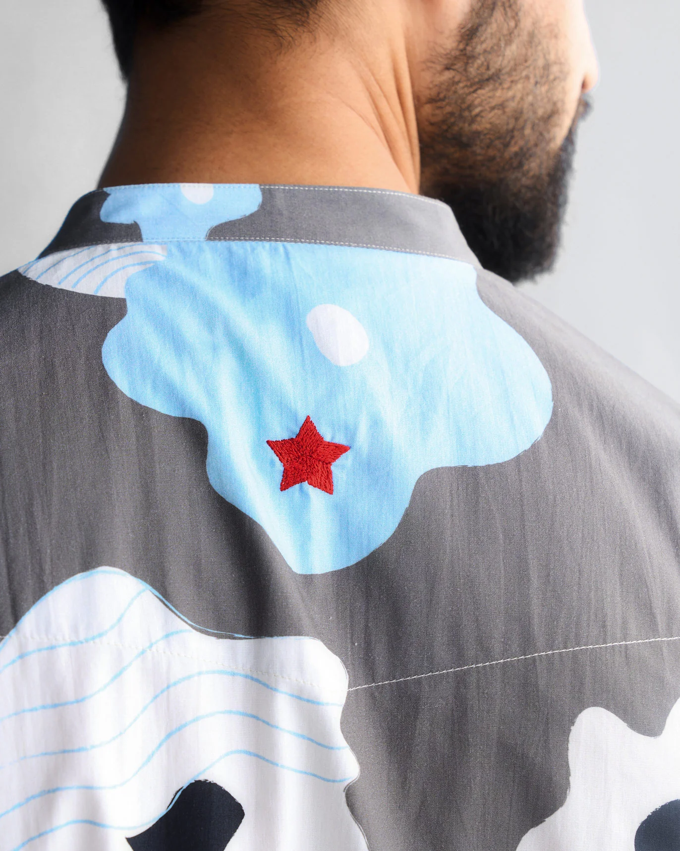Pondicherry Shirt - Grey & Blue - Image 4