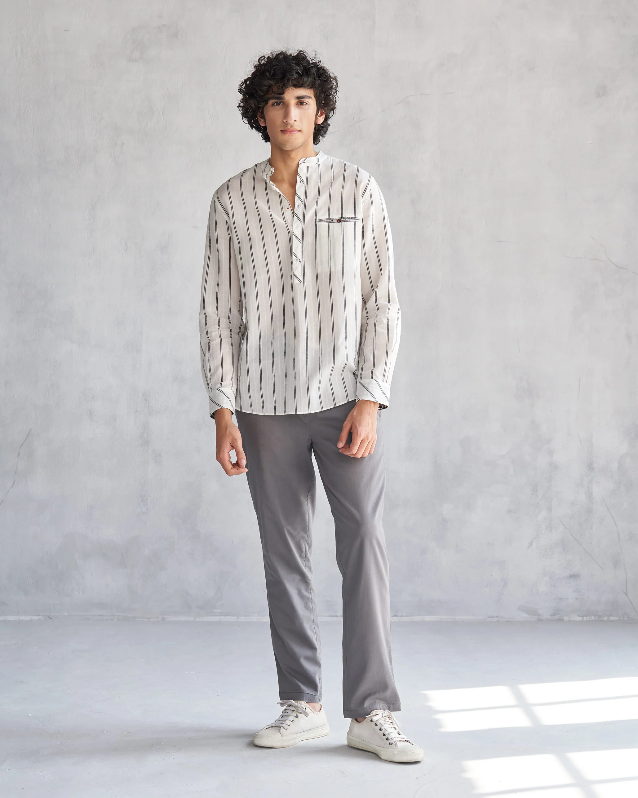 Pondicherry Shirt - Ivory & Black - Image 8