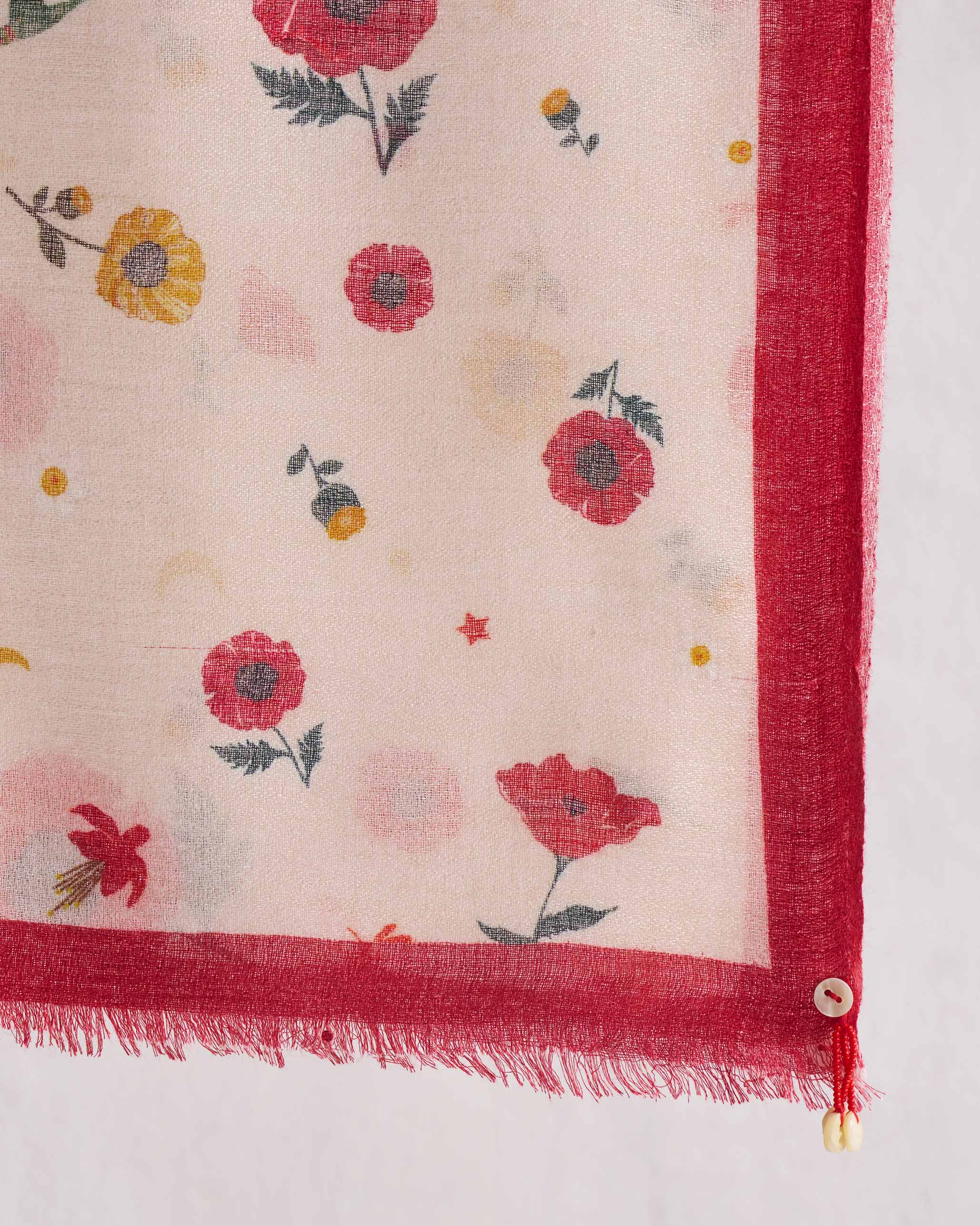 Poppy Shawl - Ivory - Image 2