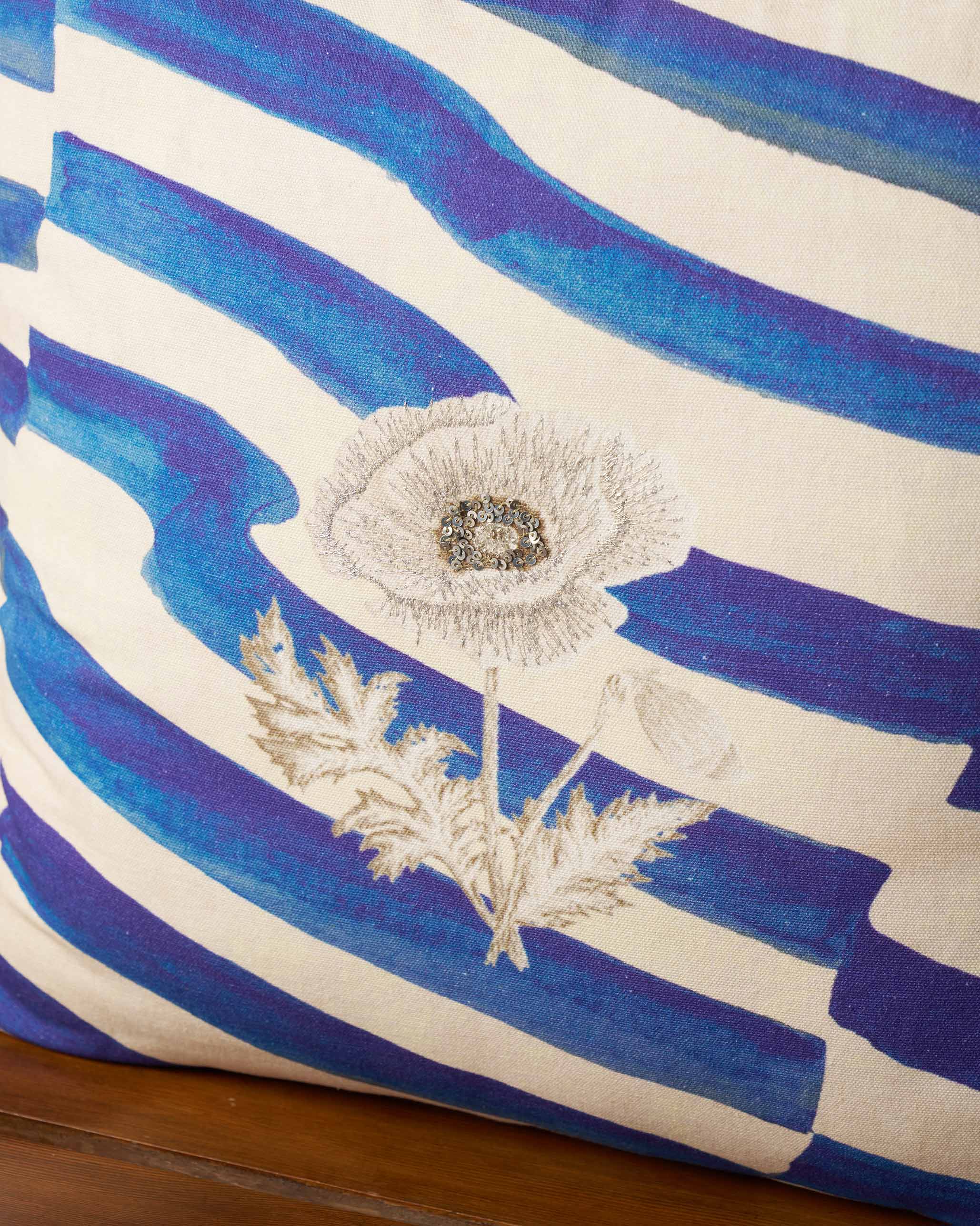 Poppy Stripes Cushion Cover - Image 2