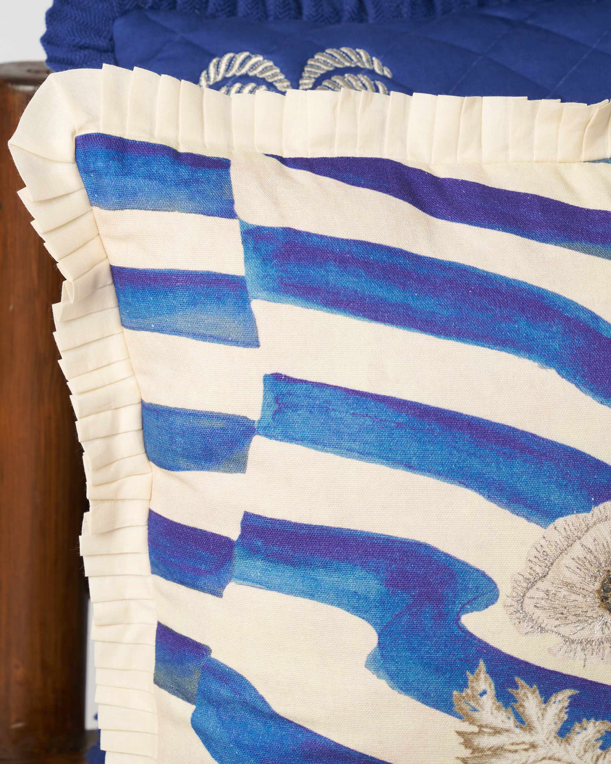 Poppy Stripes Cushion Cover - Image 3
