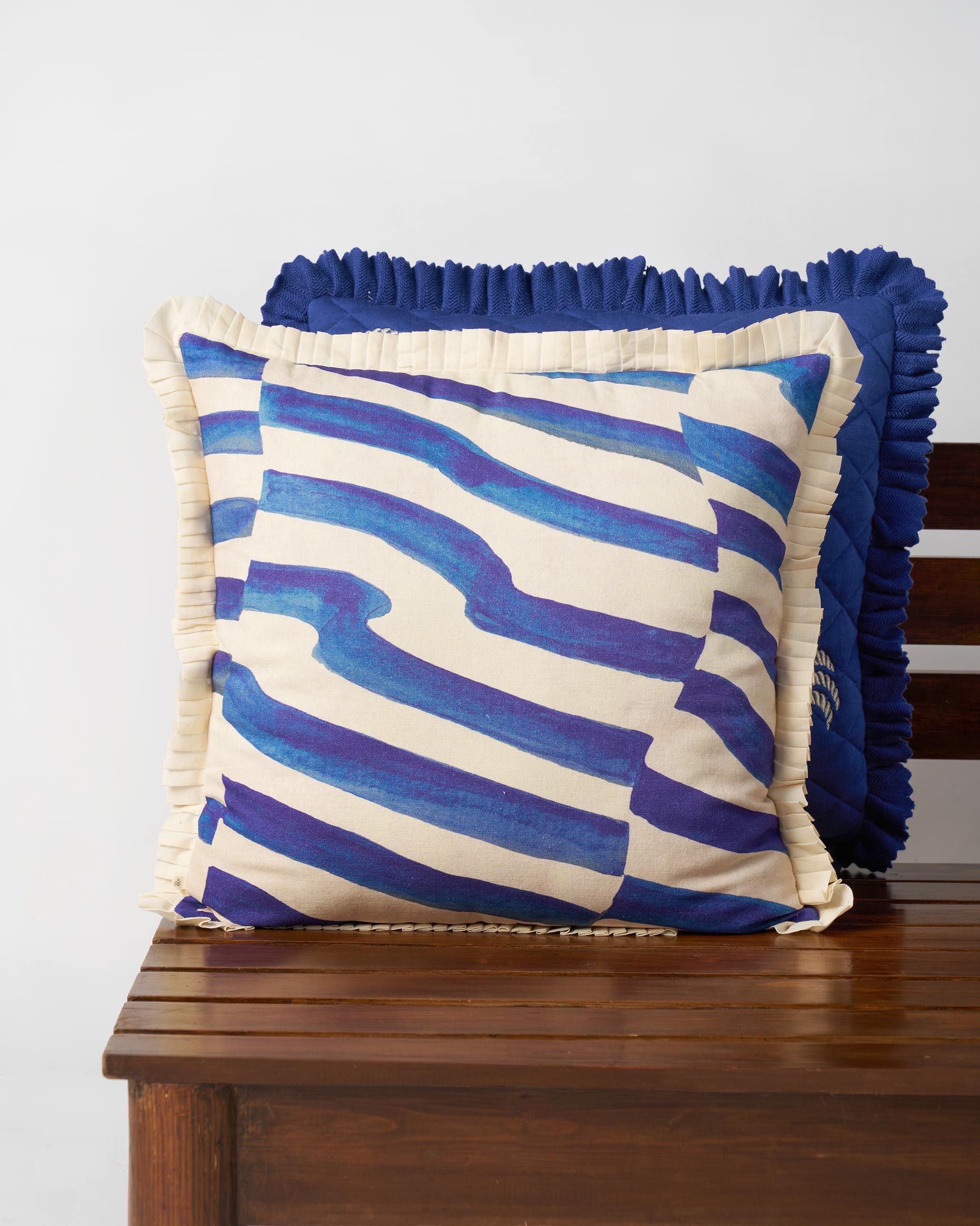 Poppy Stripes Cushion Cover - Image 4