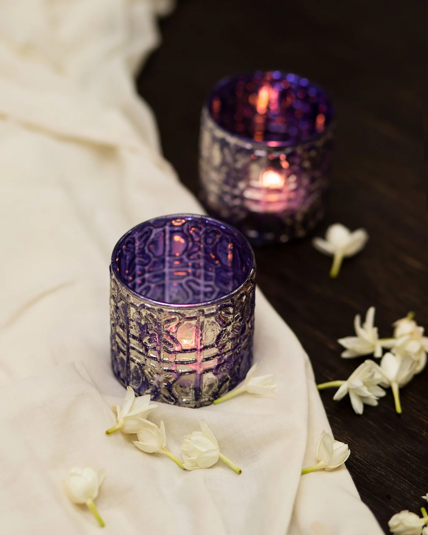 Purple and Gold Votive (Set of 4) - Image 3