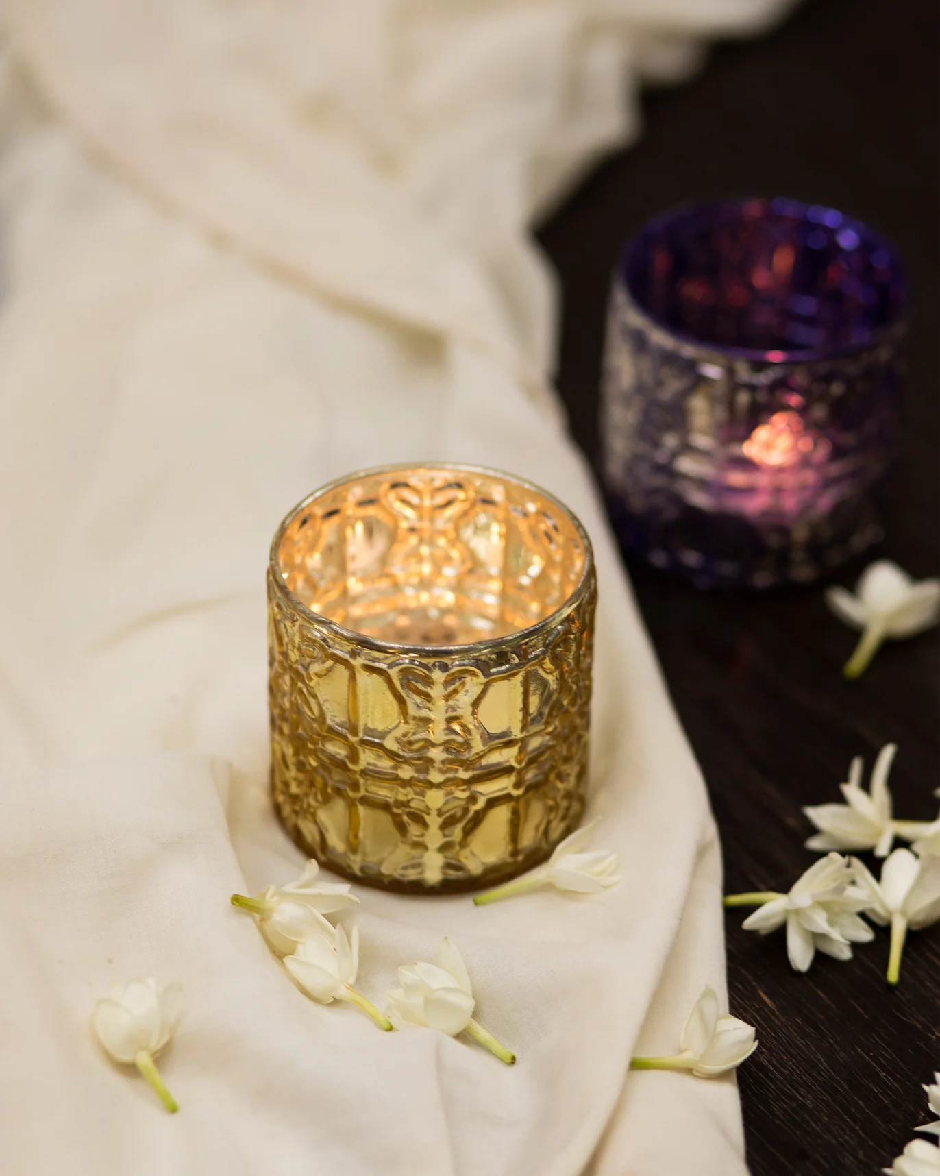Purple and Gold Votive (Set of 4) - Image 4
