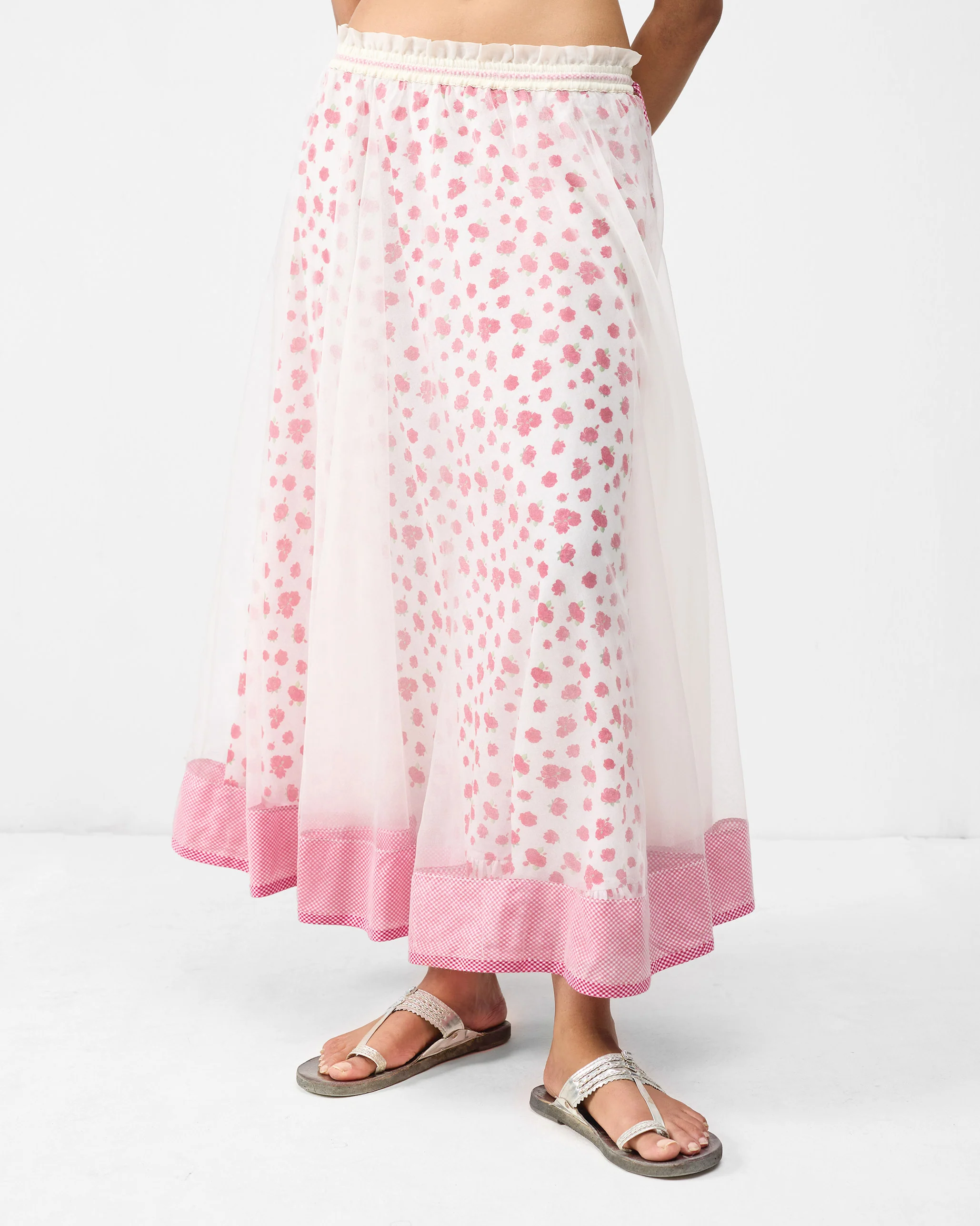 Pushkar Skirt - Ivory & Watermelon - Image 2