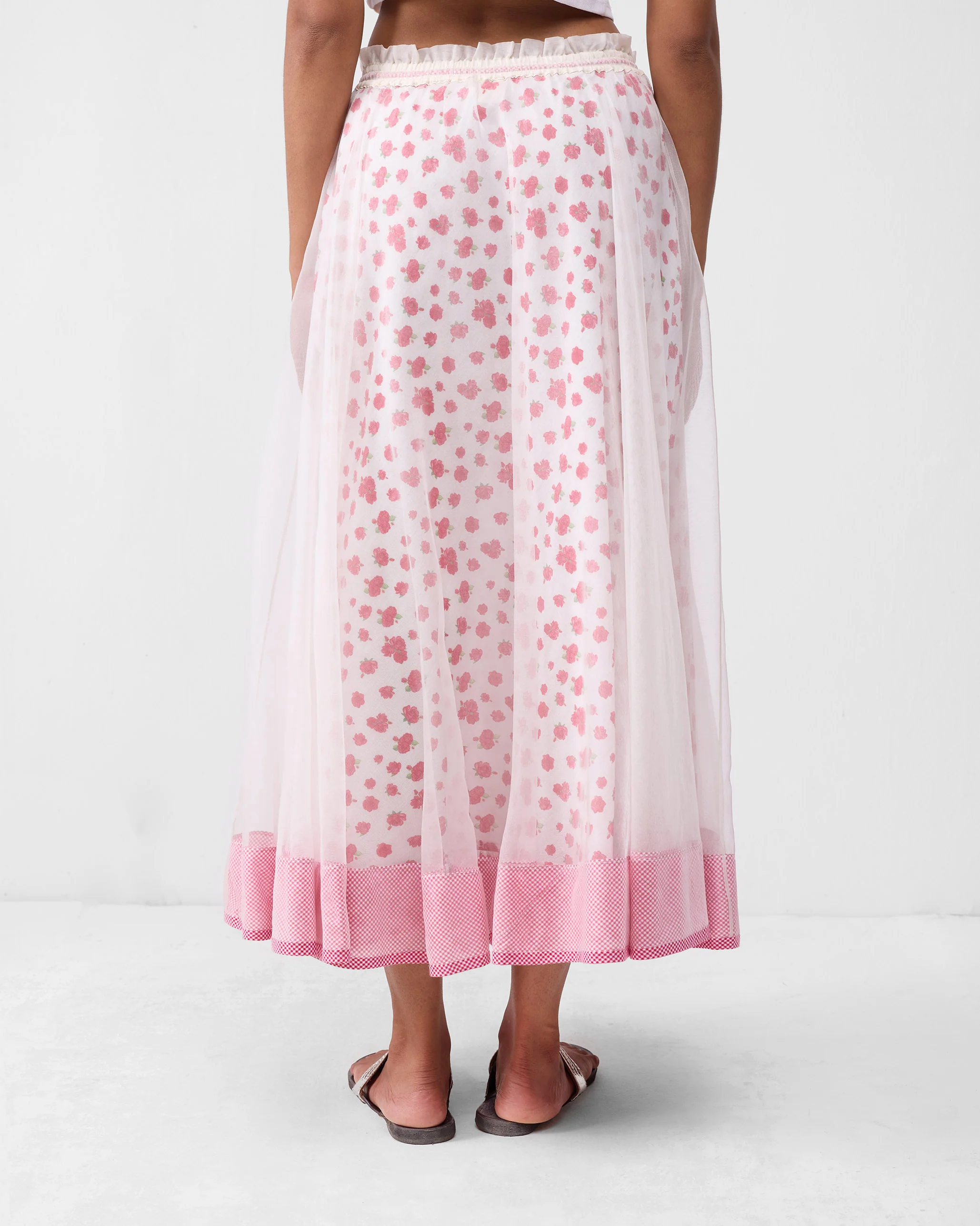 Pushkar Skirt - Ivory & Watermelon - Image 3